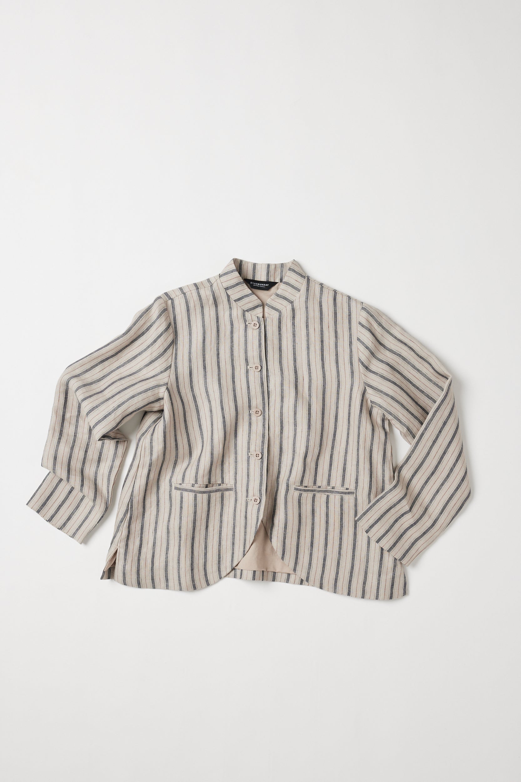 Scout Stand Collar Jacket | Navy Stripe