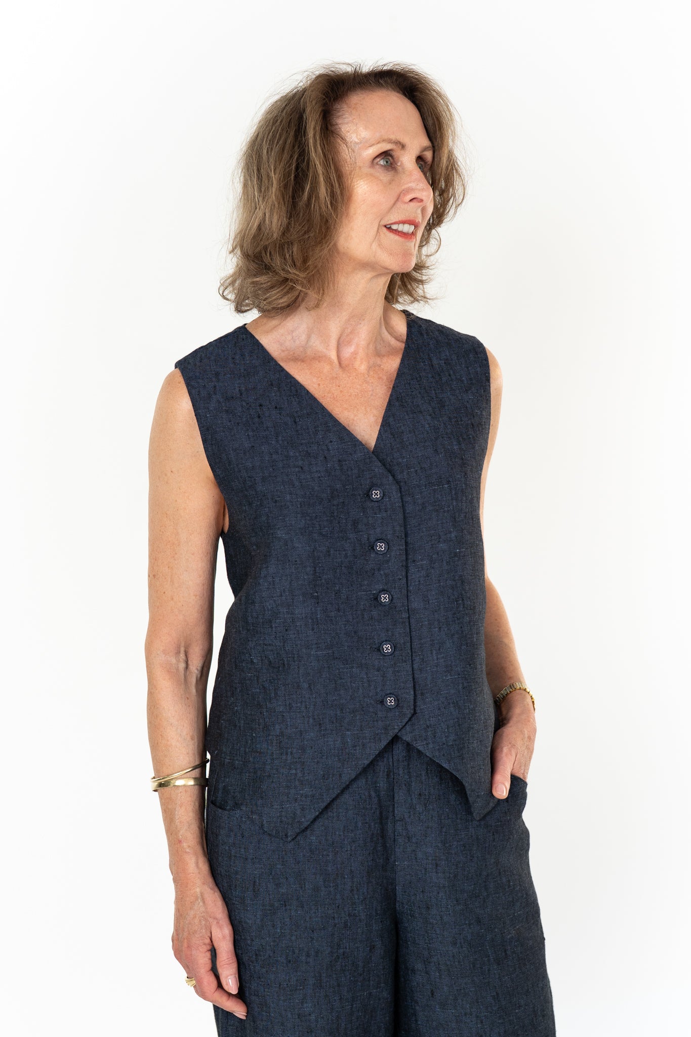 Solange Vest | Navy