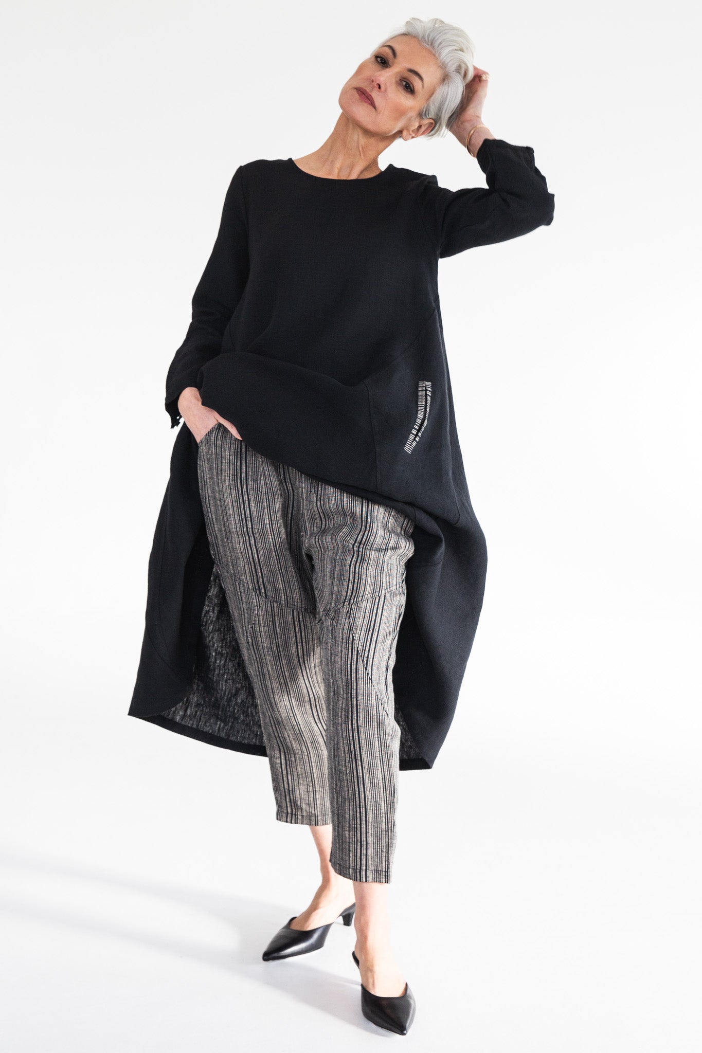 Clover Pant | Raven Stripe