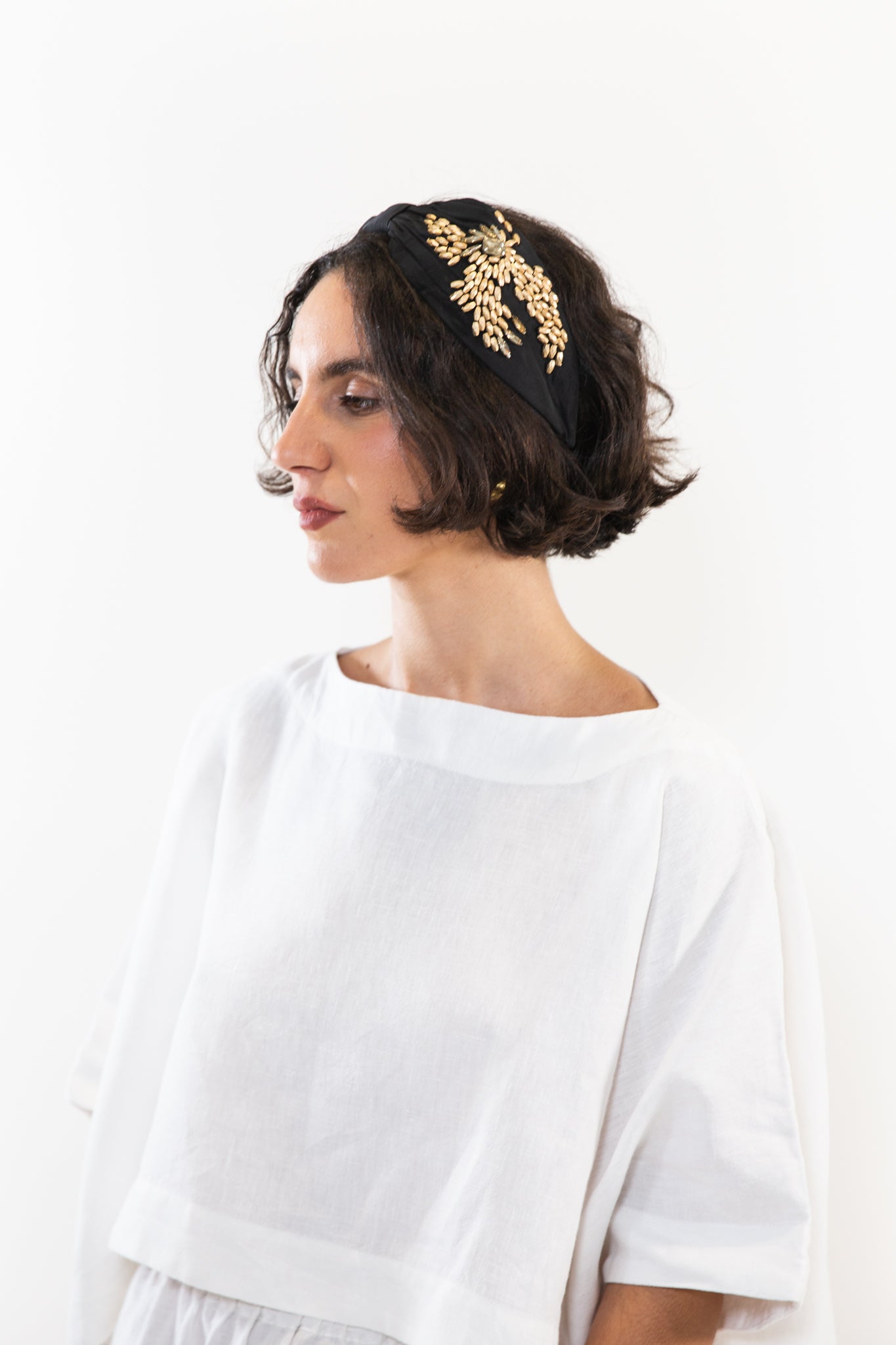 Hard Embroidered Headband | Vera