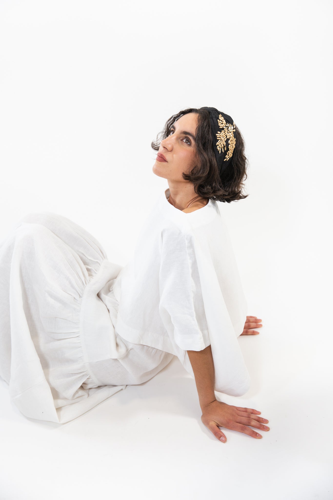 Hard Embroidered Headband | Vera