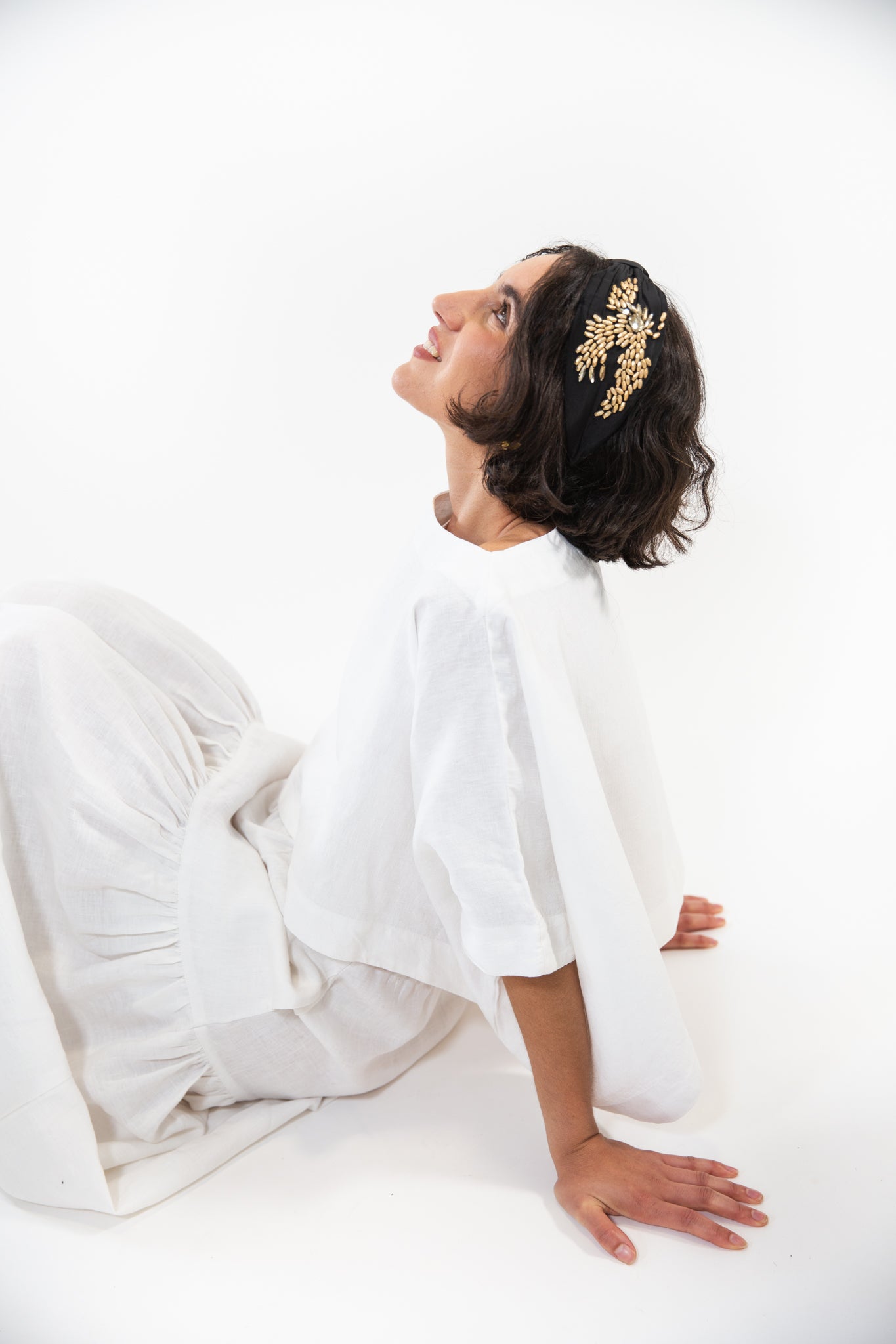 Hard Embroidered Headband | Vera
