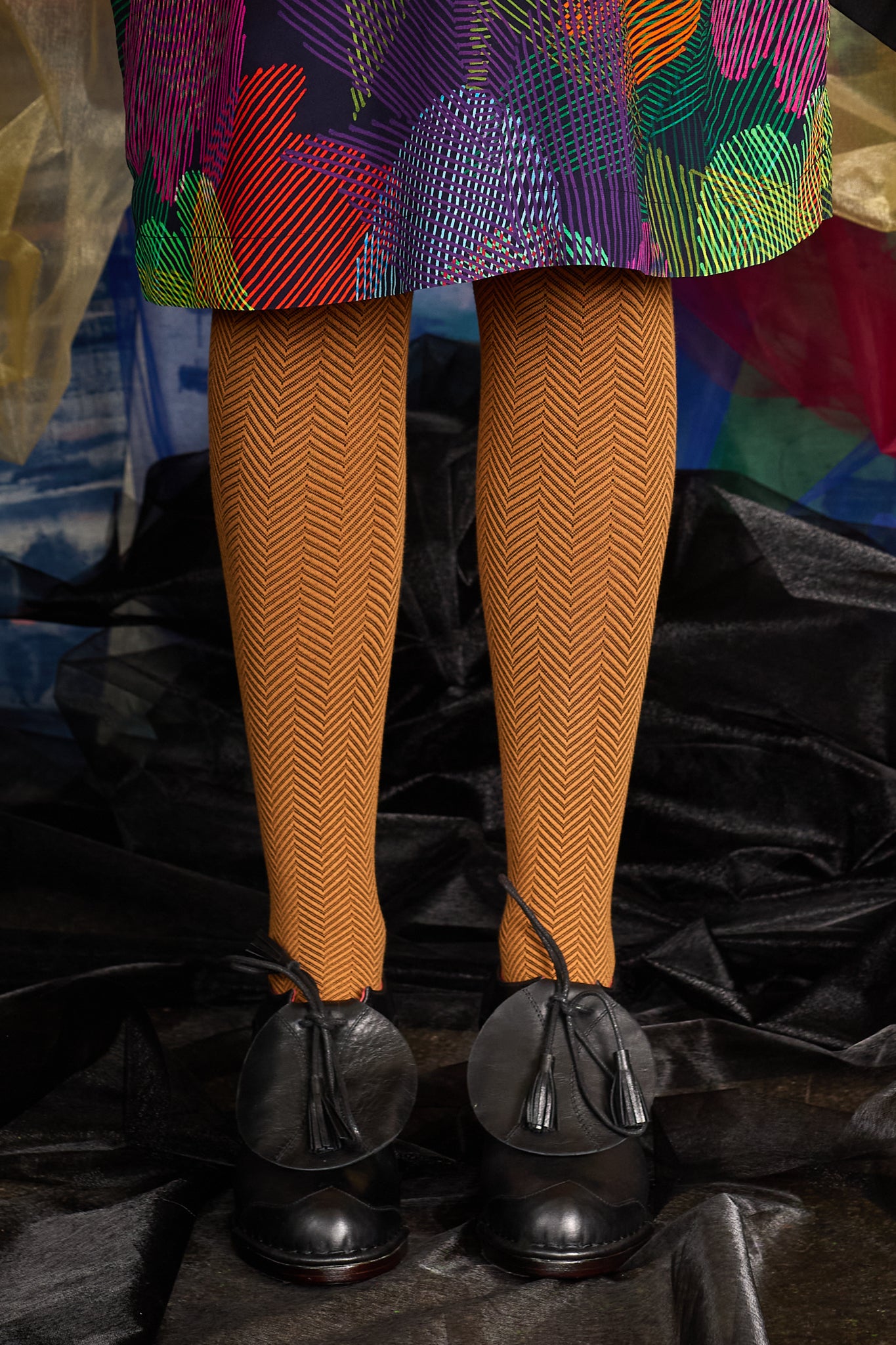 Tightology | Weave Butterscotch Organic Tights