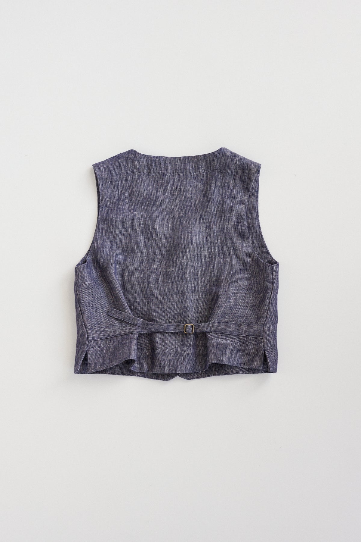 Winston Waistcoat | Dusty Denim Linen