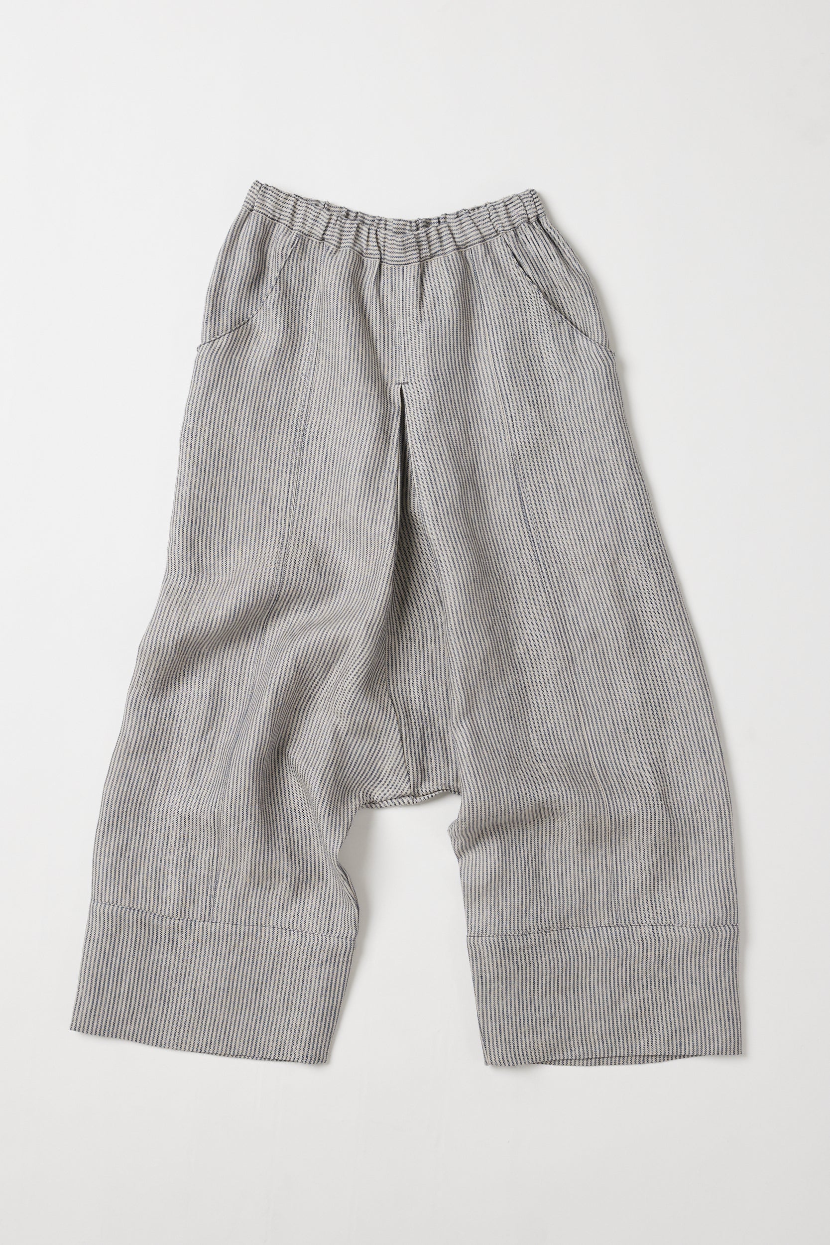 Yuki Drop Crotch Pant | Chambray Stripe