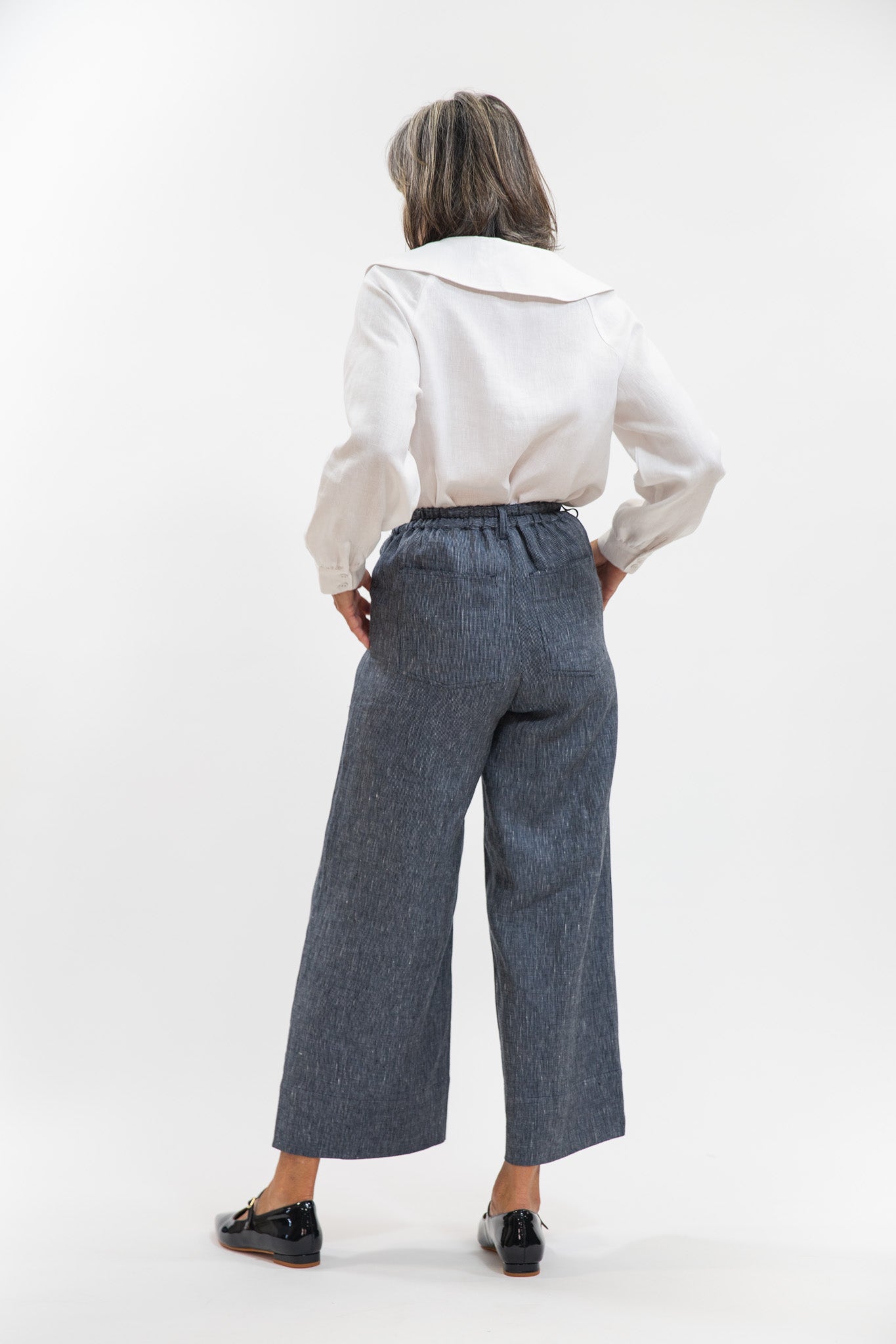 Bowie Pant | Navy Pinstripe