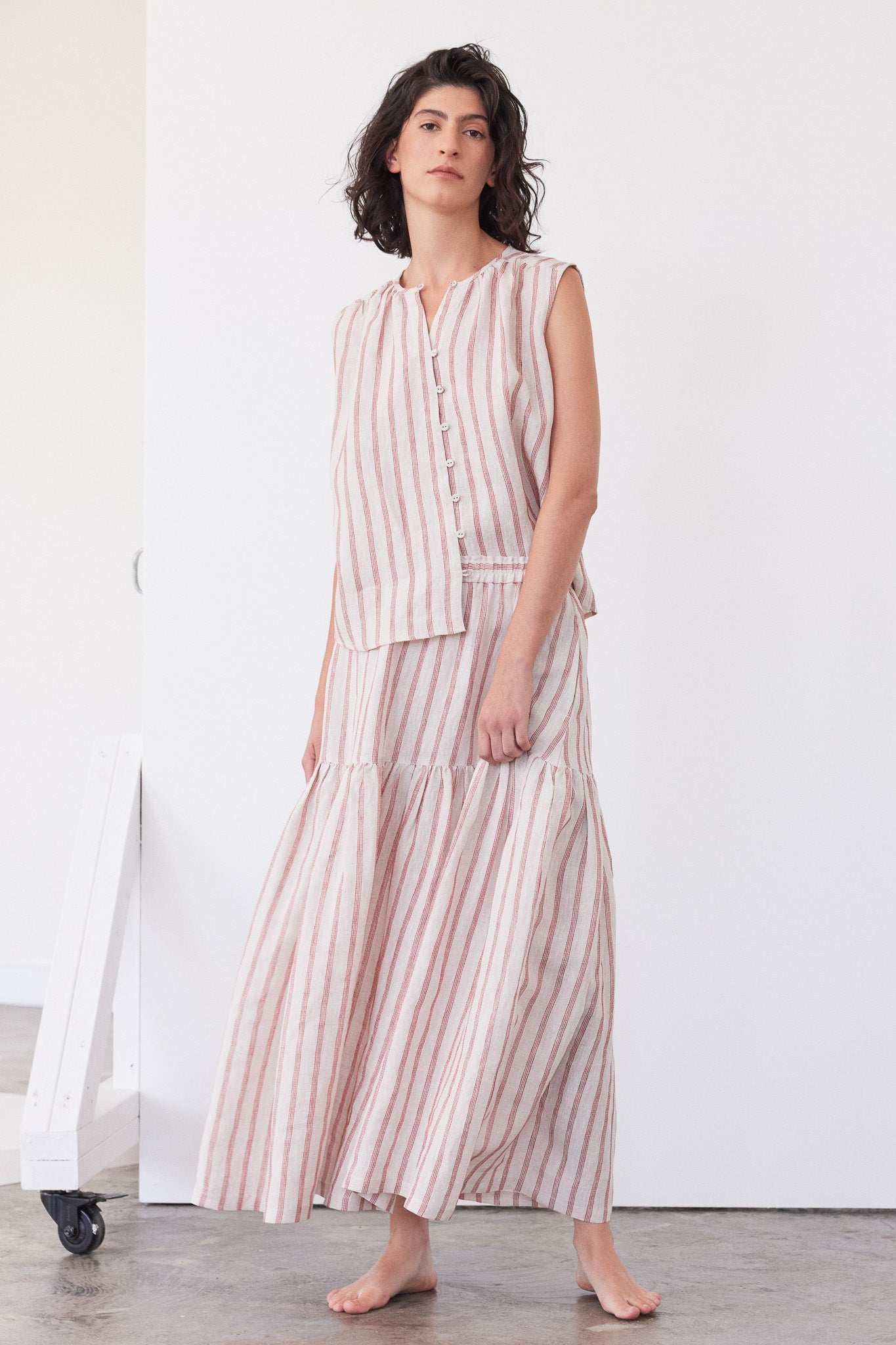 Junie Maxi Skirt | Burnt Sienna Stripe