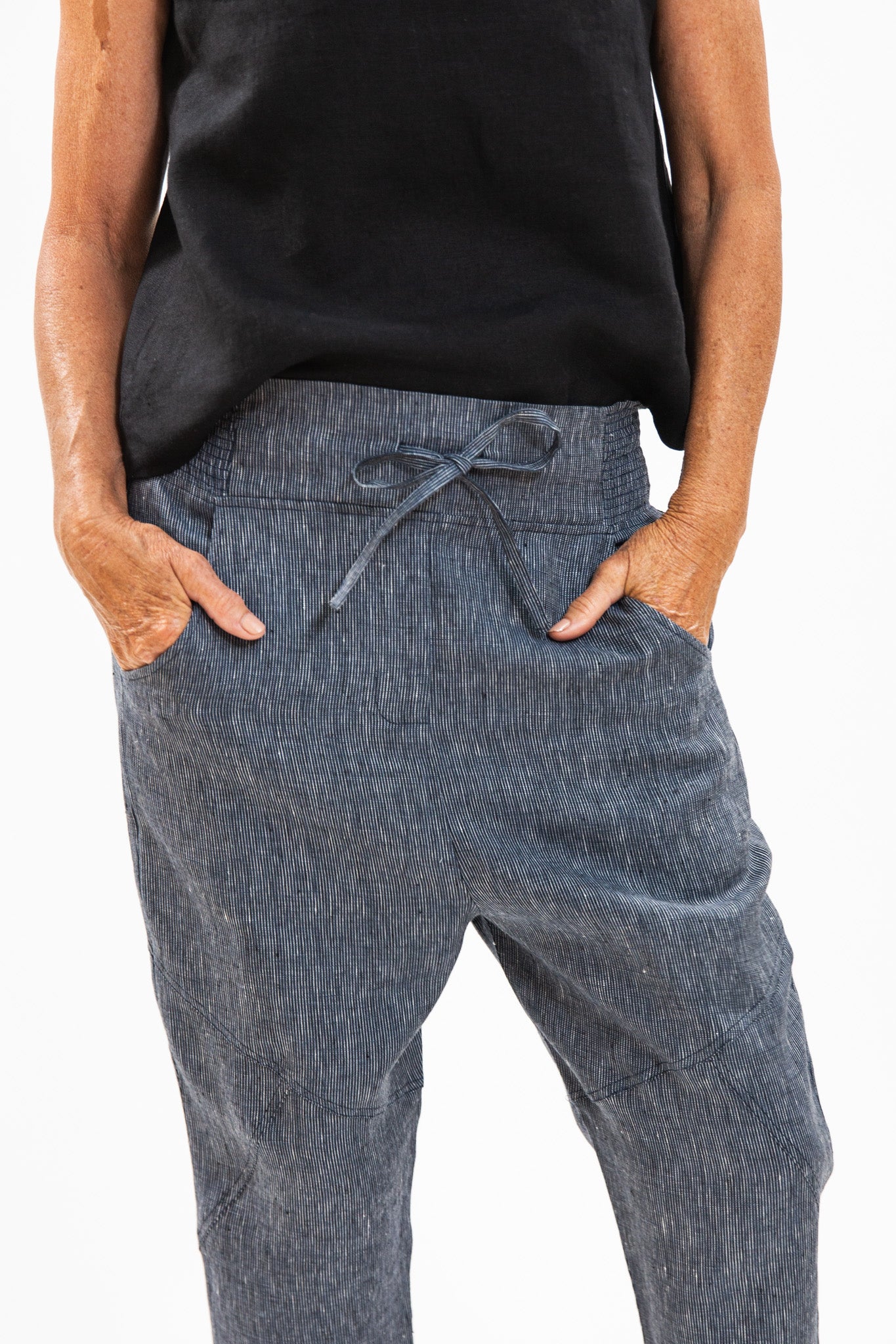 Clover Pant | Navy Pinstripe