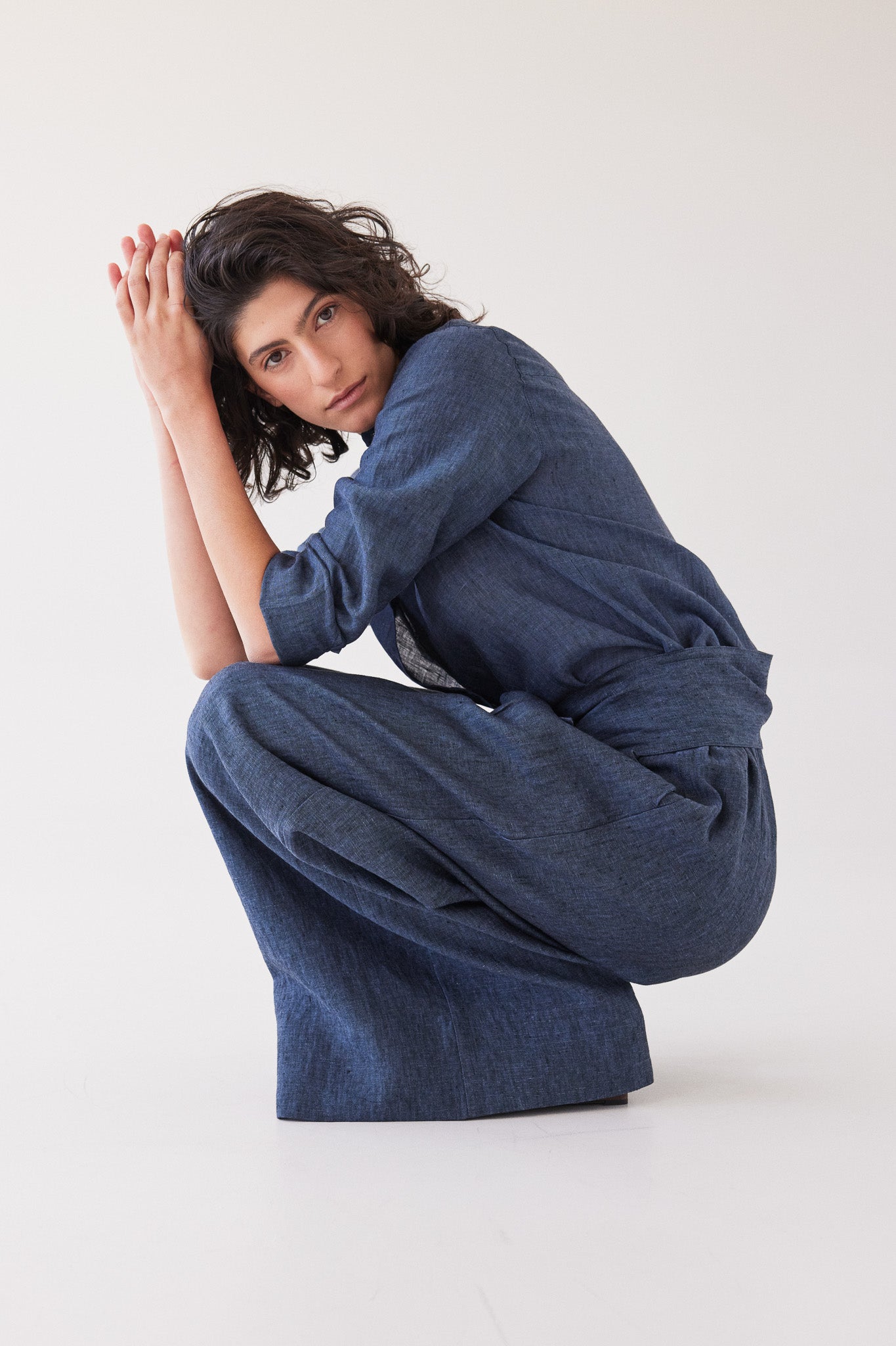 Easton Wide Leg Pant | Navy