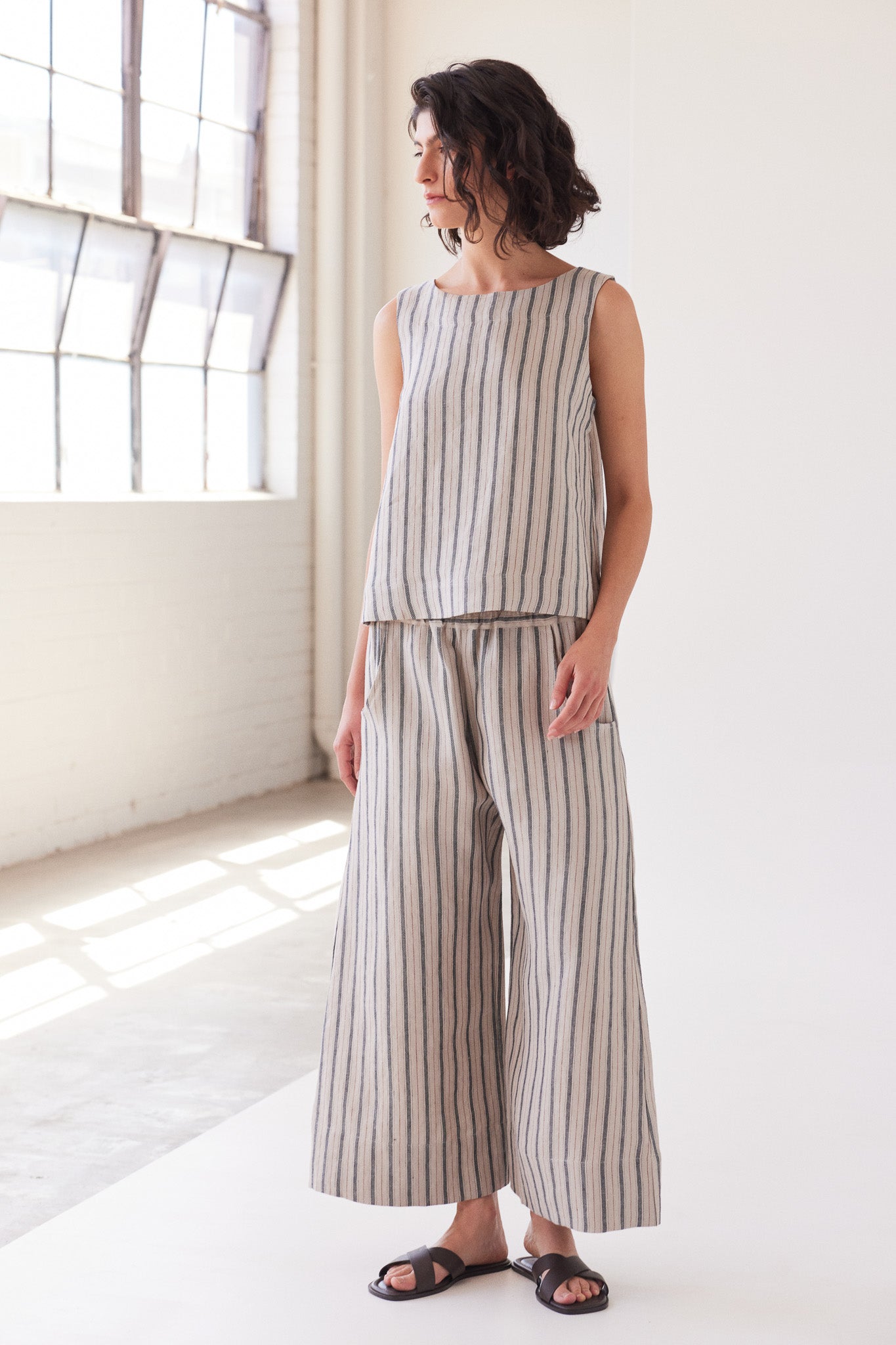Ellis Shell Top | Navy Stripe