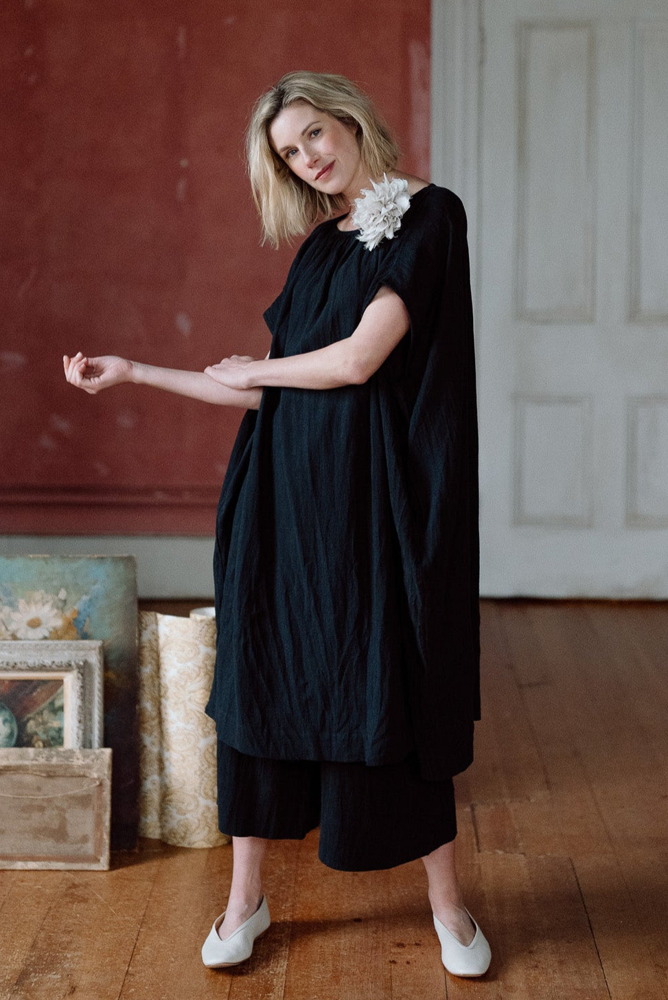 Fabric Flower Brooch | Neutral Crush