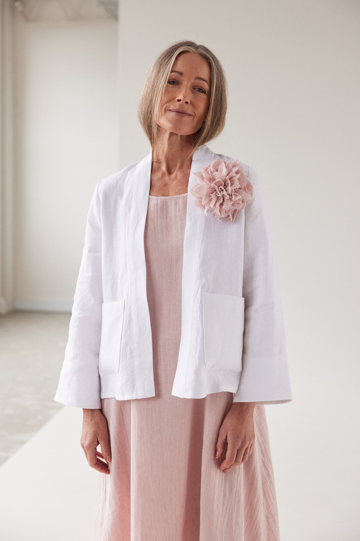 Fabric Flower Brooch | Blush