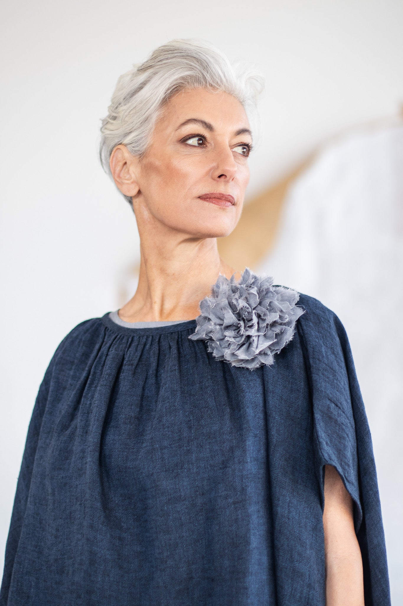 Fabric Flower Brooch | Bluebell