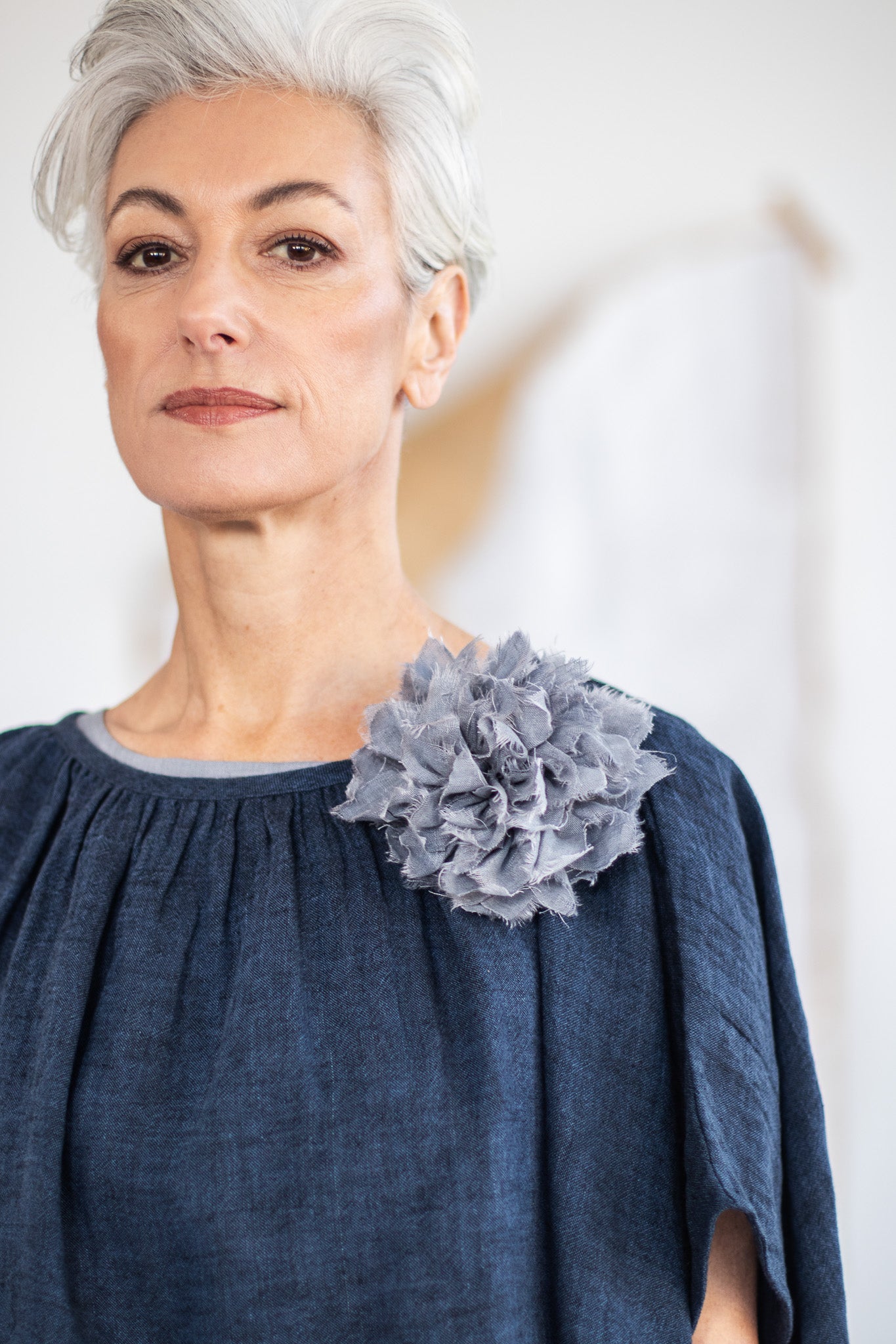 Fabric Flower Brooch | Bluebell