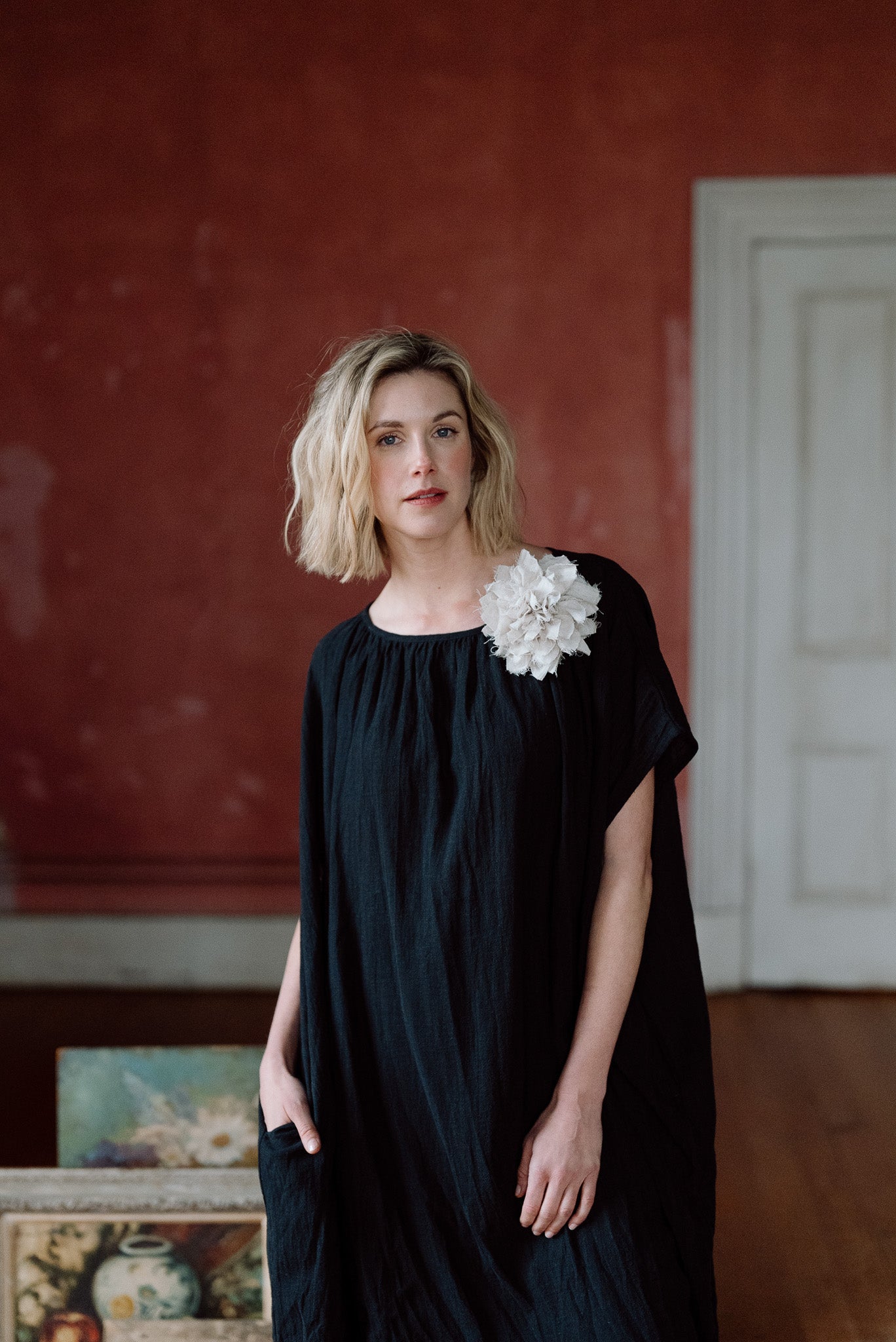 Fabric Flower Brooch | Neutral Crush