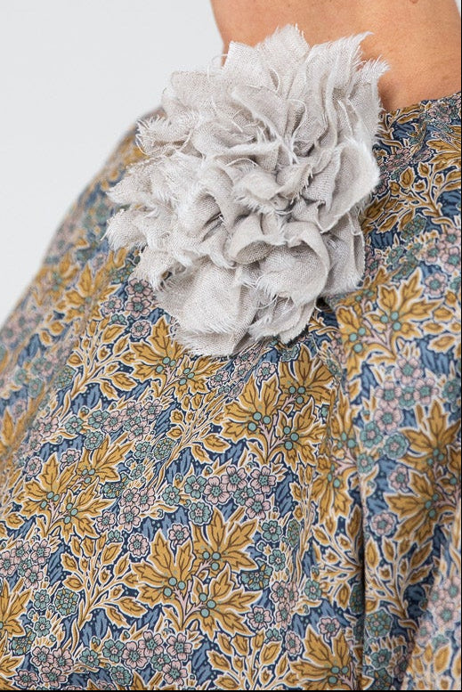 Fabric Flower Brooch | Neutral