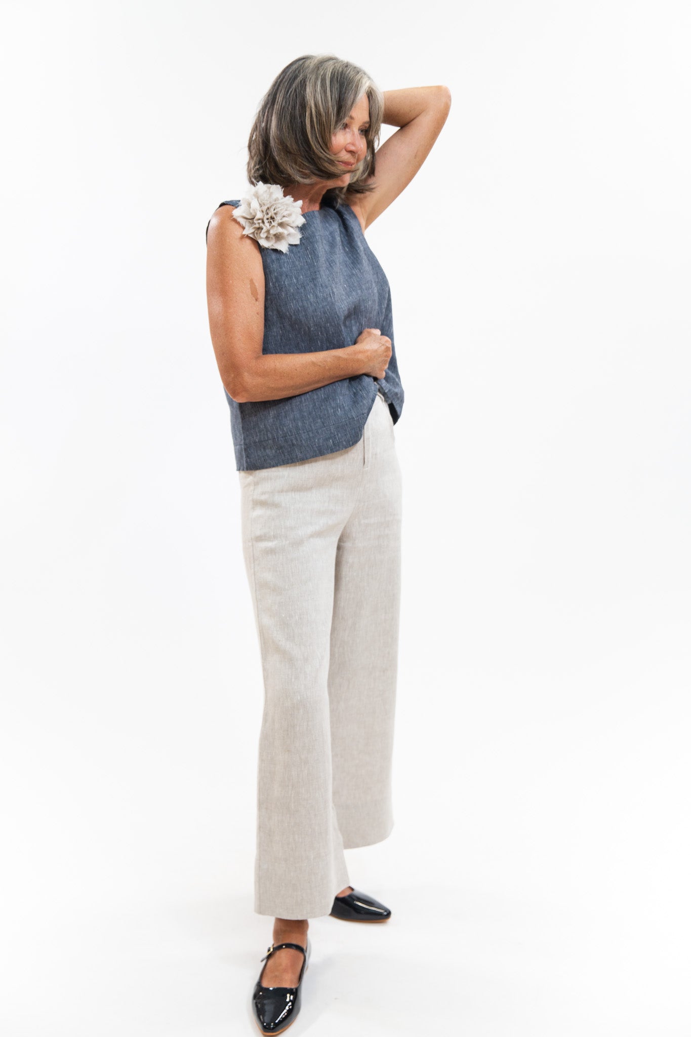 Fabric Flower Brooch | Neutral