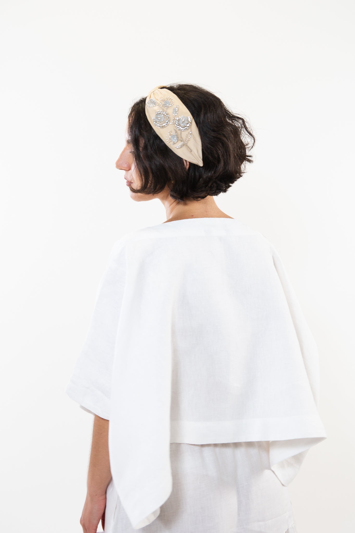 Hard Embroidered Headband | Gemma