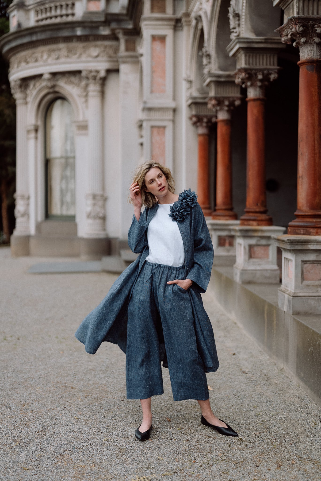 Ginza Pant | Navy Pinstripe