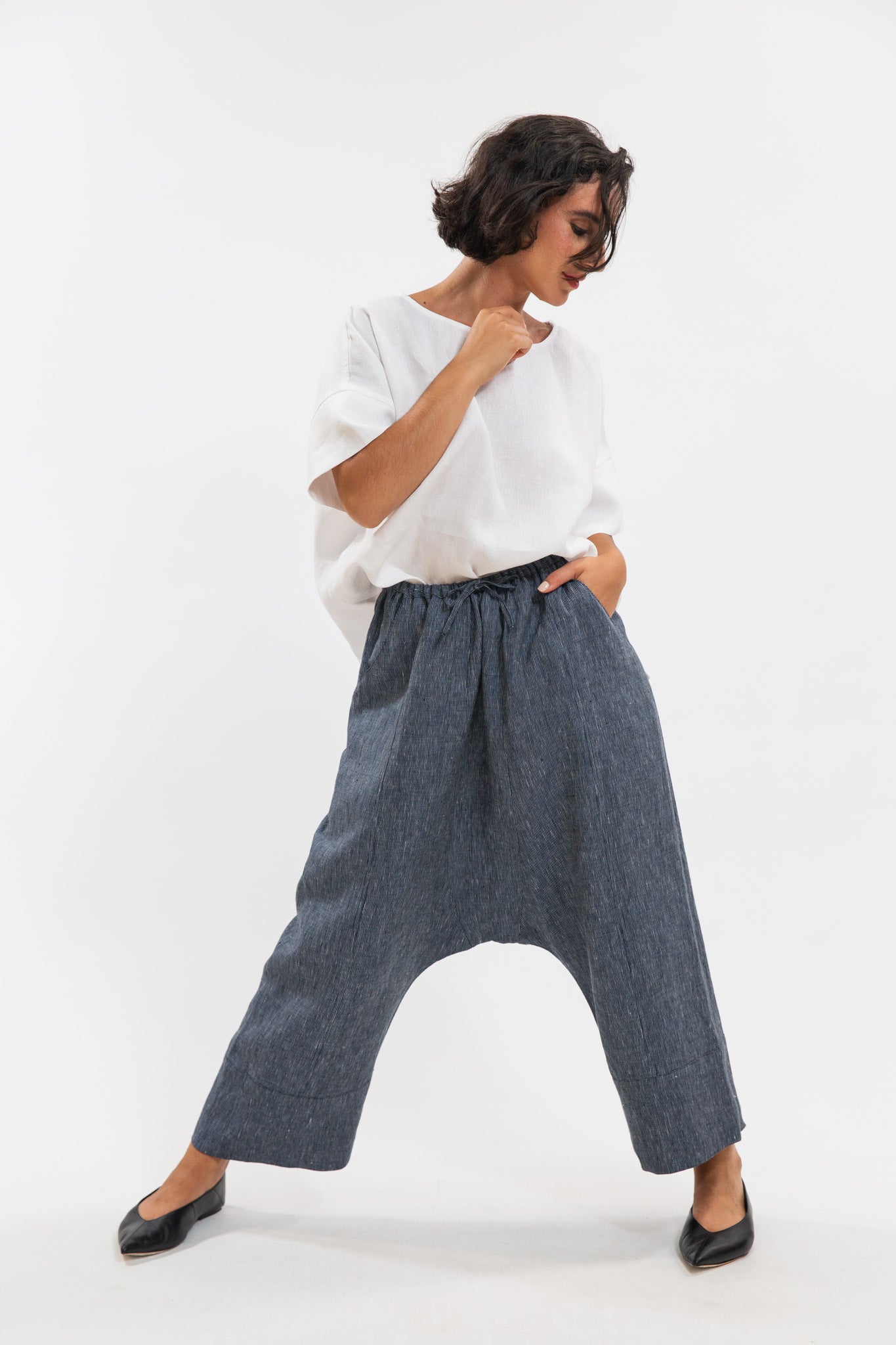 Ginza Pant | Navy Pinstripe