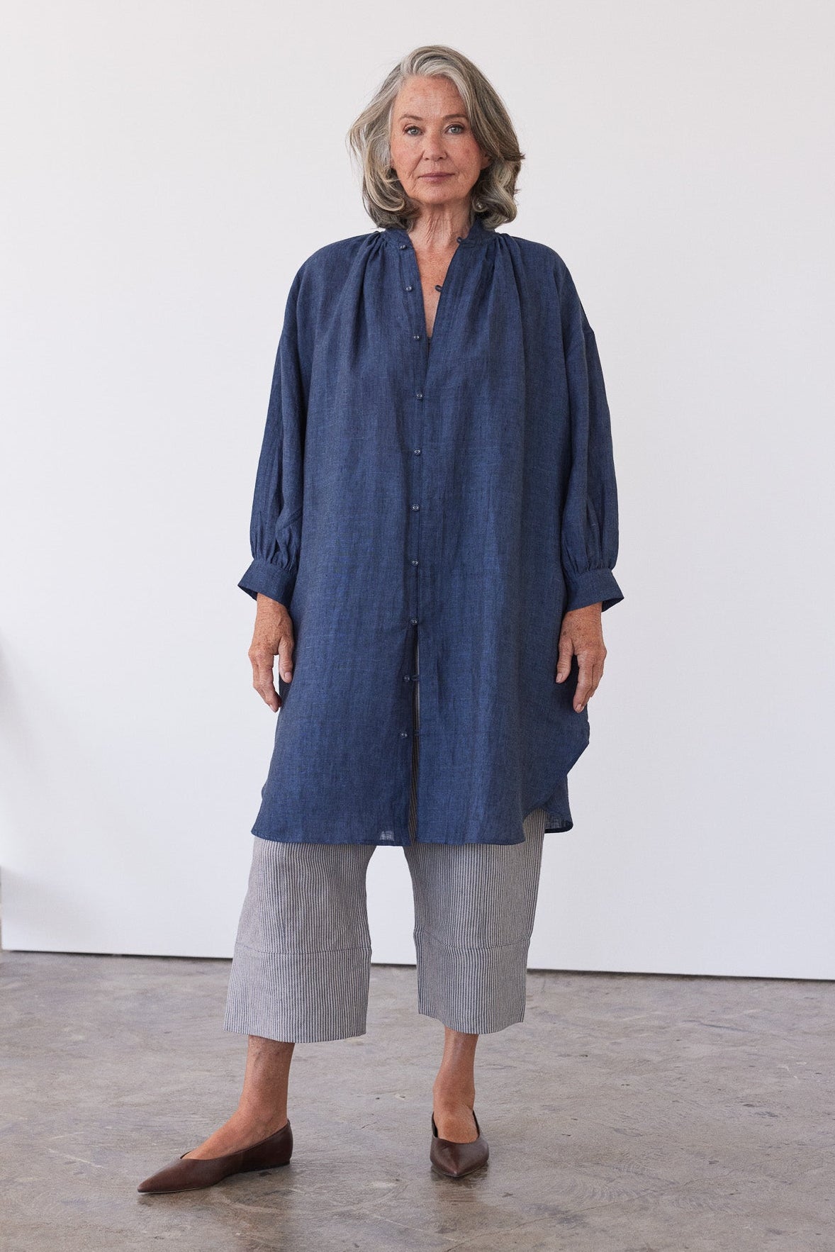 Harper Shirt Dress | Navy