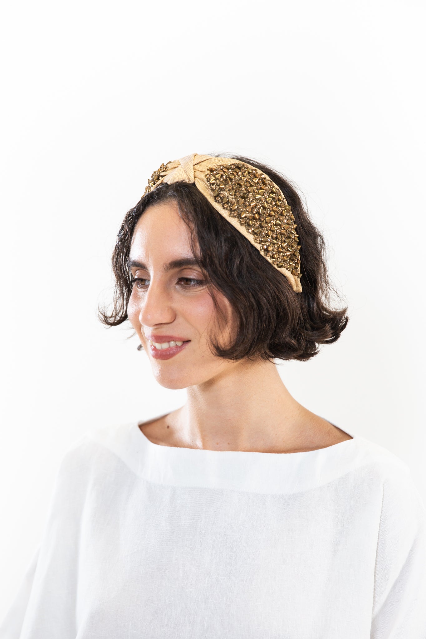 Hard Embroidered Headband | Lexi