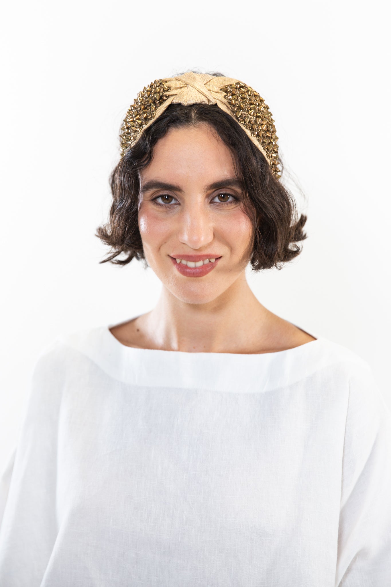 Hard Embroidered Headband | Lexi
