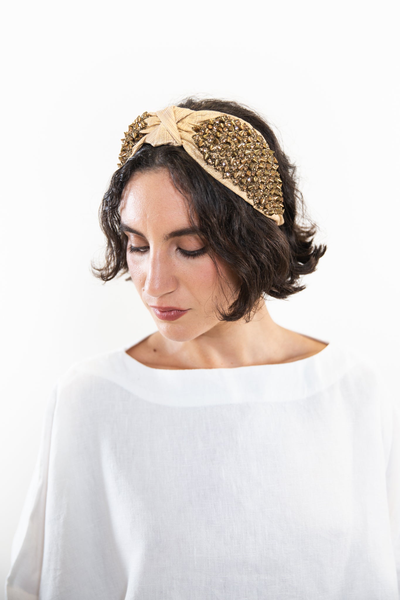 Hard Embroidered Headband | Lexi