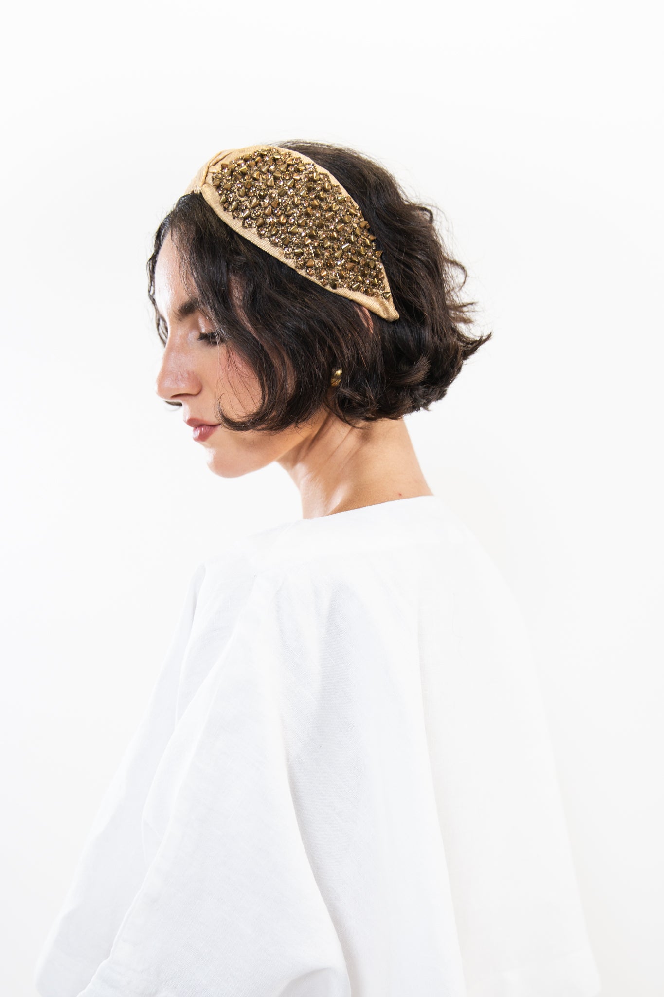Hard Embroidered Headband | Lexi