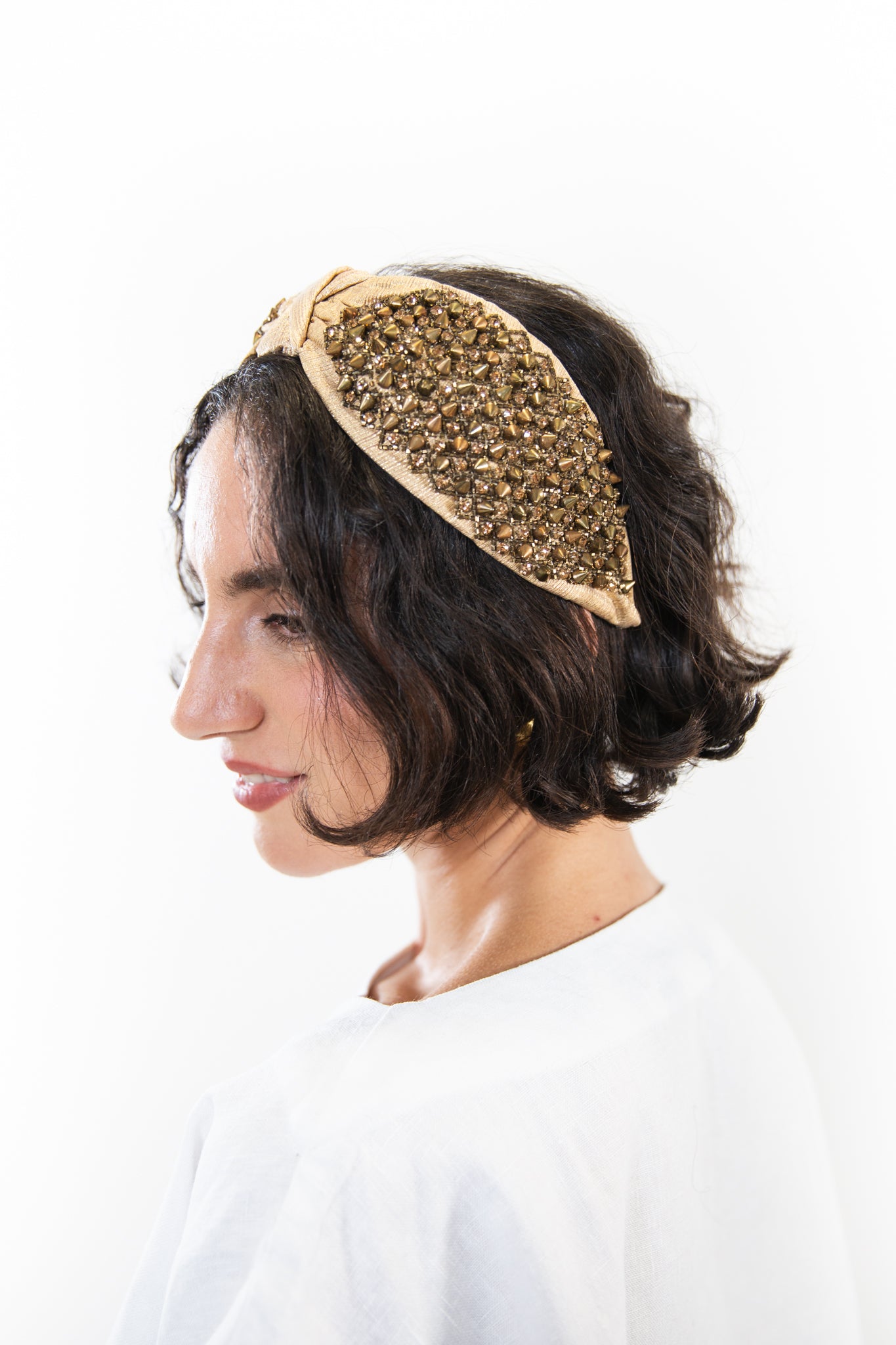 Hard Embroidered Headband | Lexi