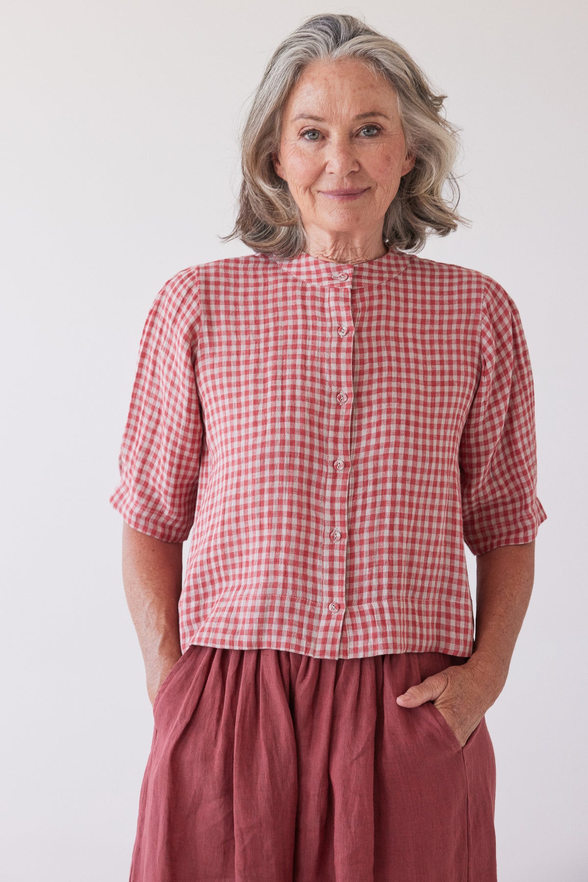 Loretta Reversible Top | Burnt Sienna Gingham