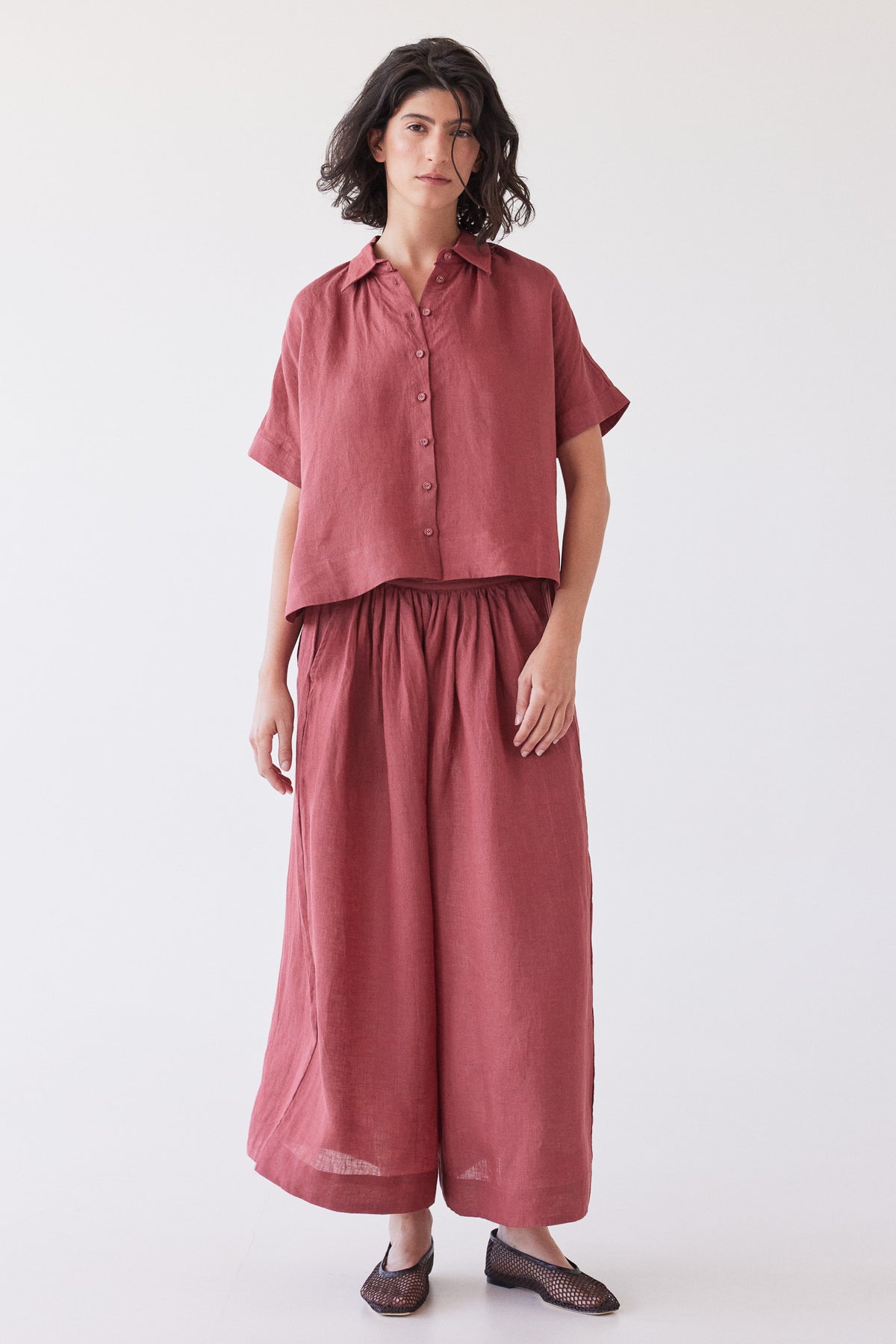 Lumi Collared Shirt | Burnt Sienna