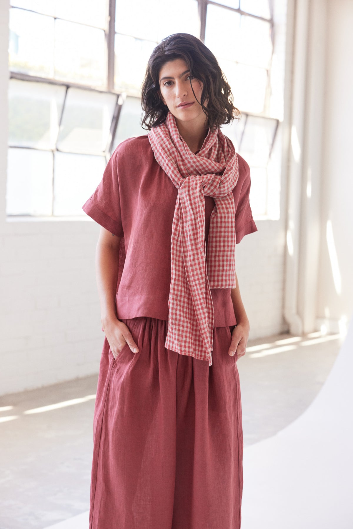 Obi Scarf | Burnt Sienna Gingham