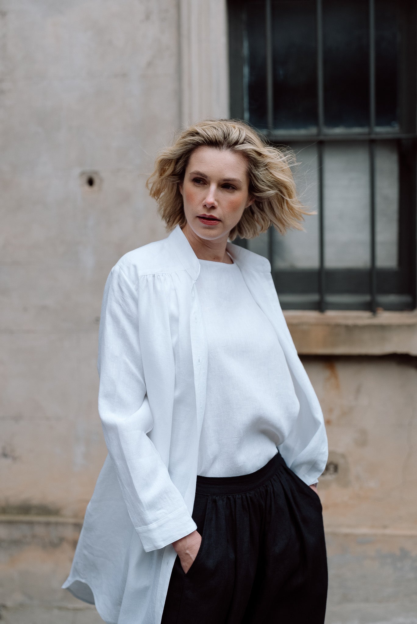 Ophelia Shirt Dress | White