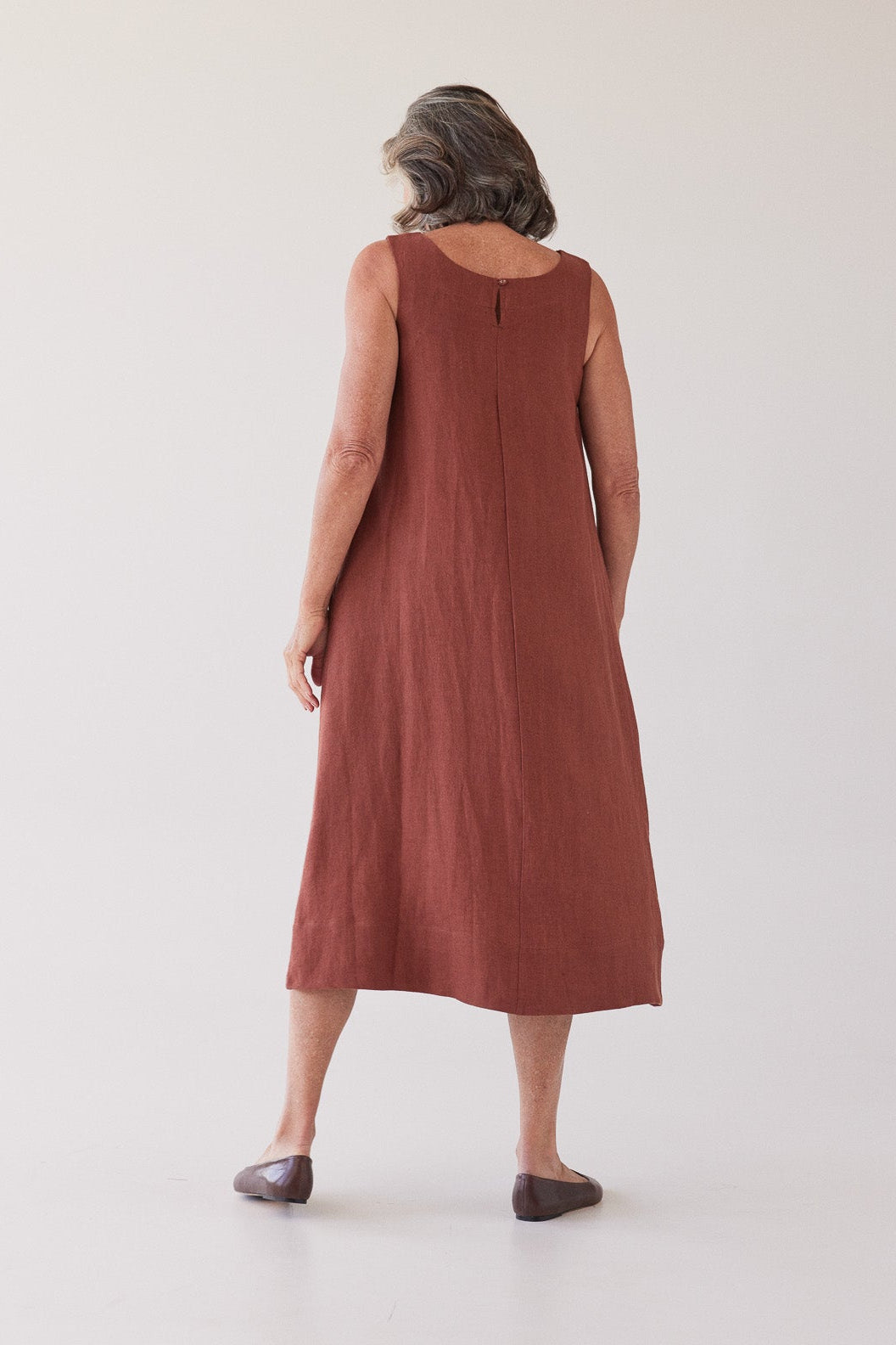 Paloma Sleeveless Dress | Brick
