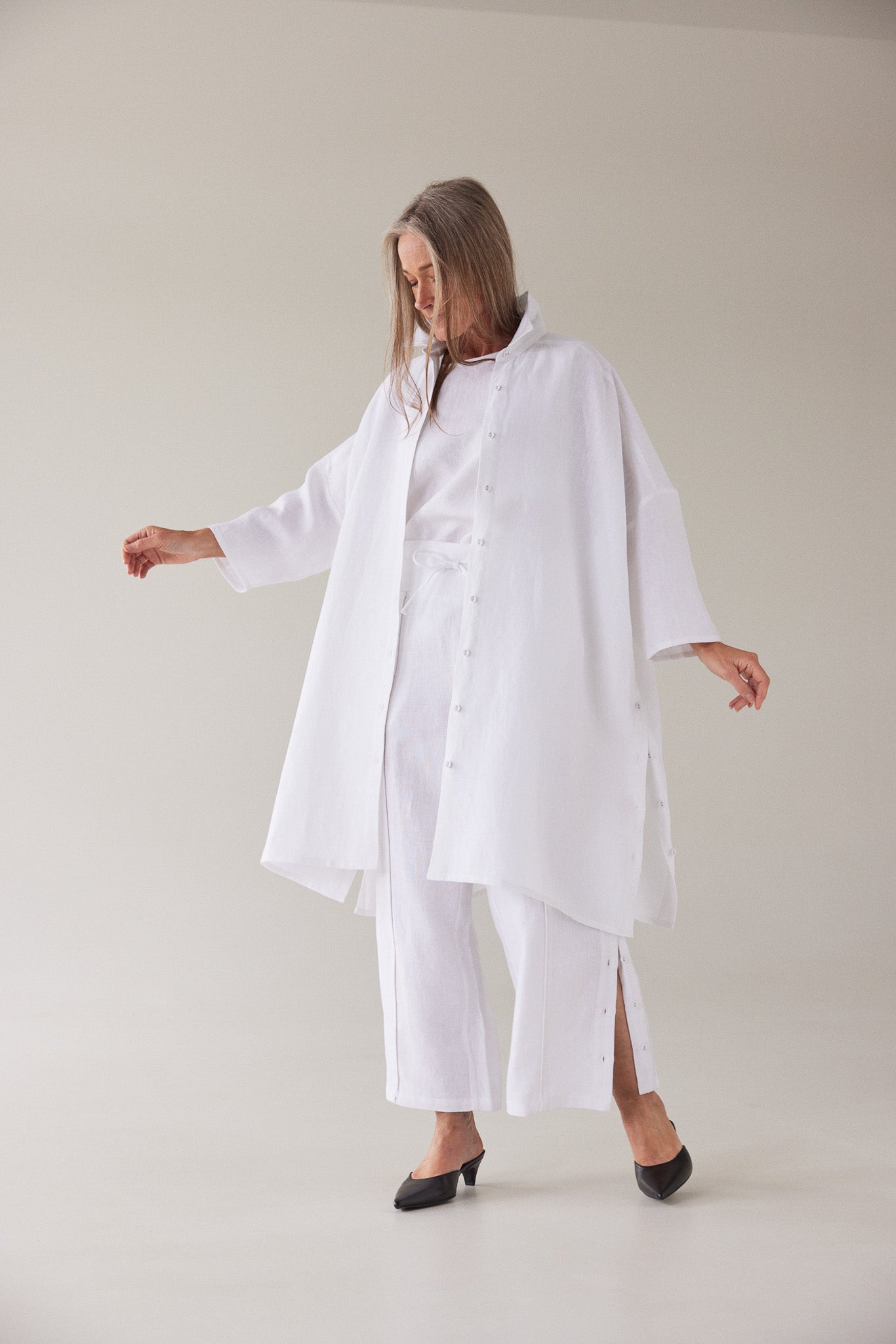 Pippi Shirt Dress | White