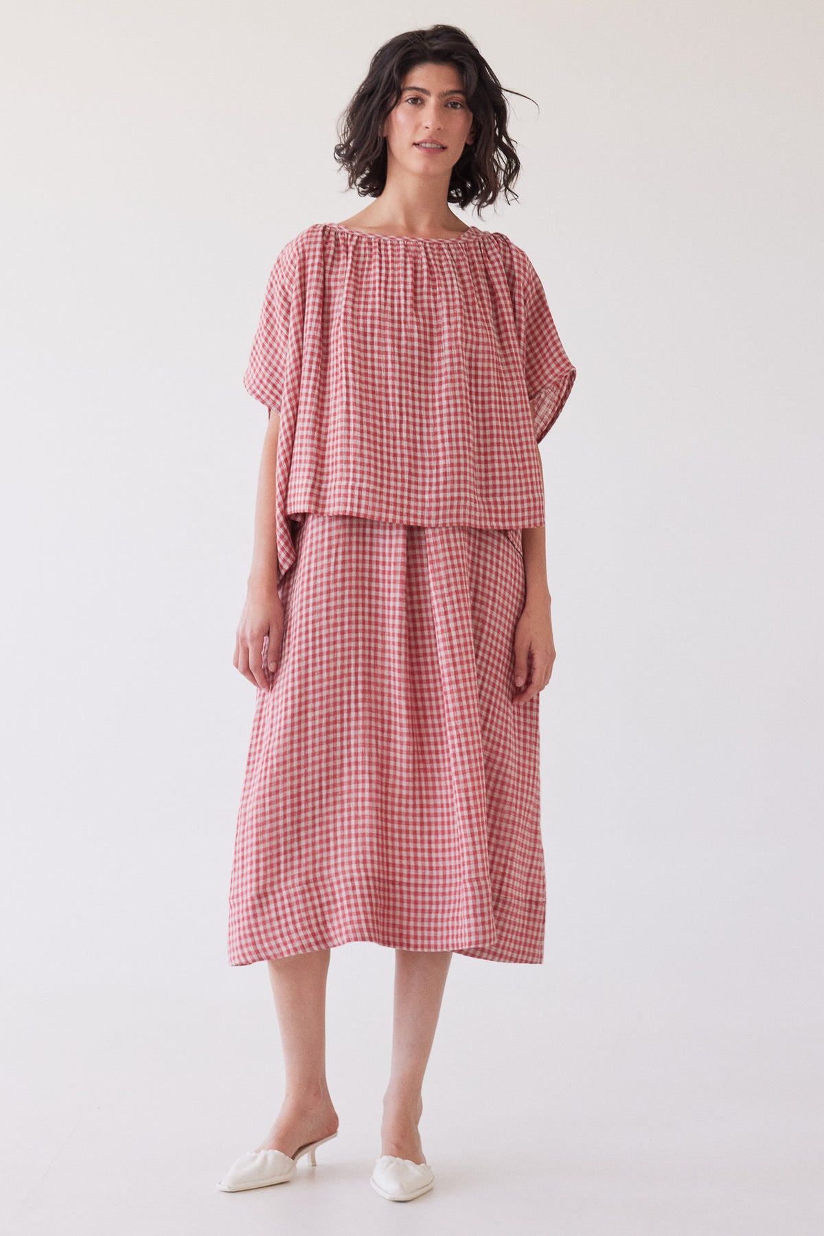 Poppy layering Top | Burnt Sienna Gingham