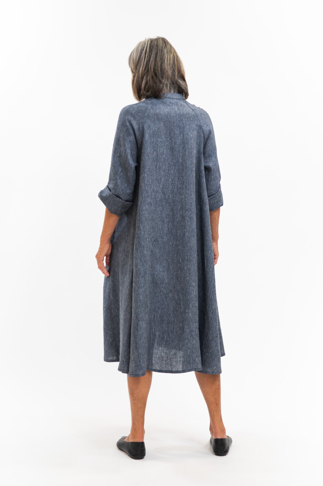 Roma Jacket | Navy Pinstripe