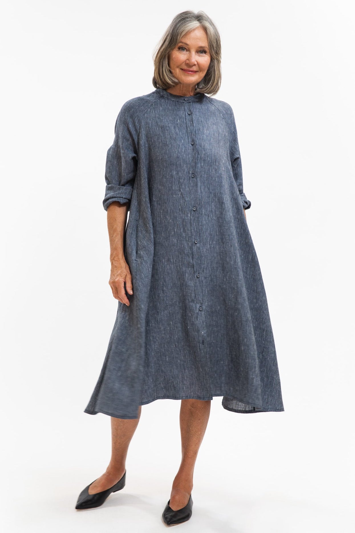 Roma Jacket | Navy Pinstripe