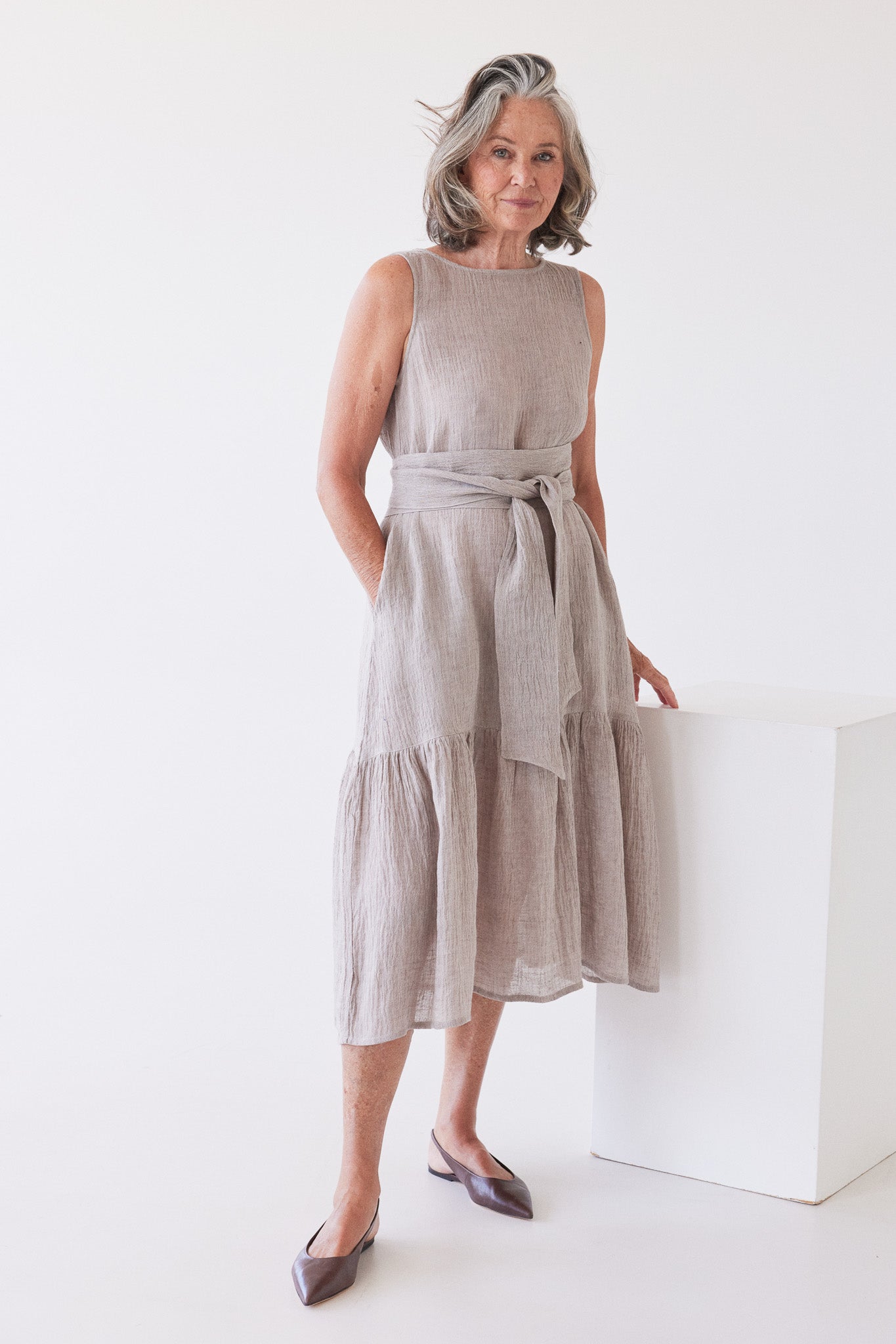 Tie Belt | Stone Gauze