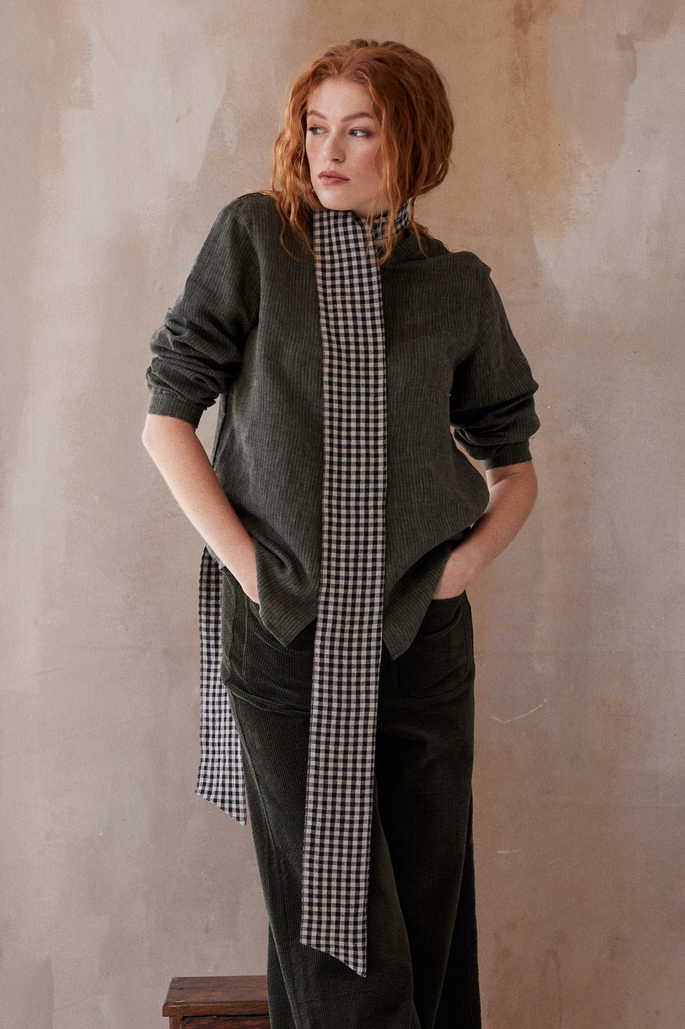 Tie Belt | Black Gingham