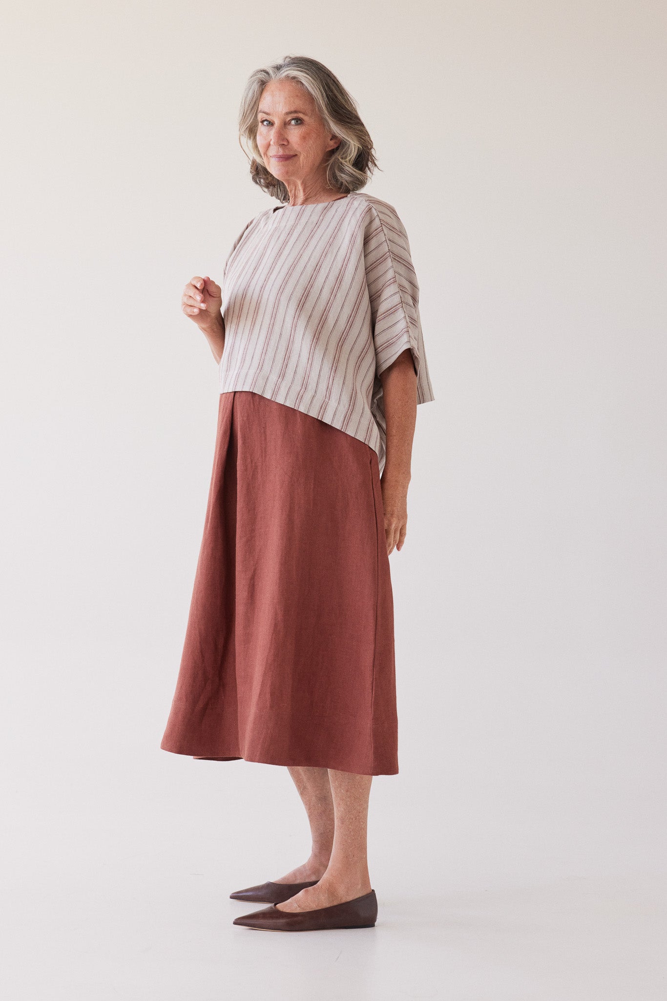 Tommy Layering Top | Brick Stripe
