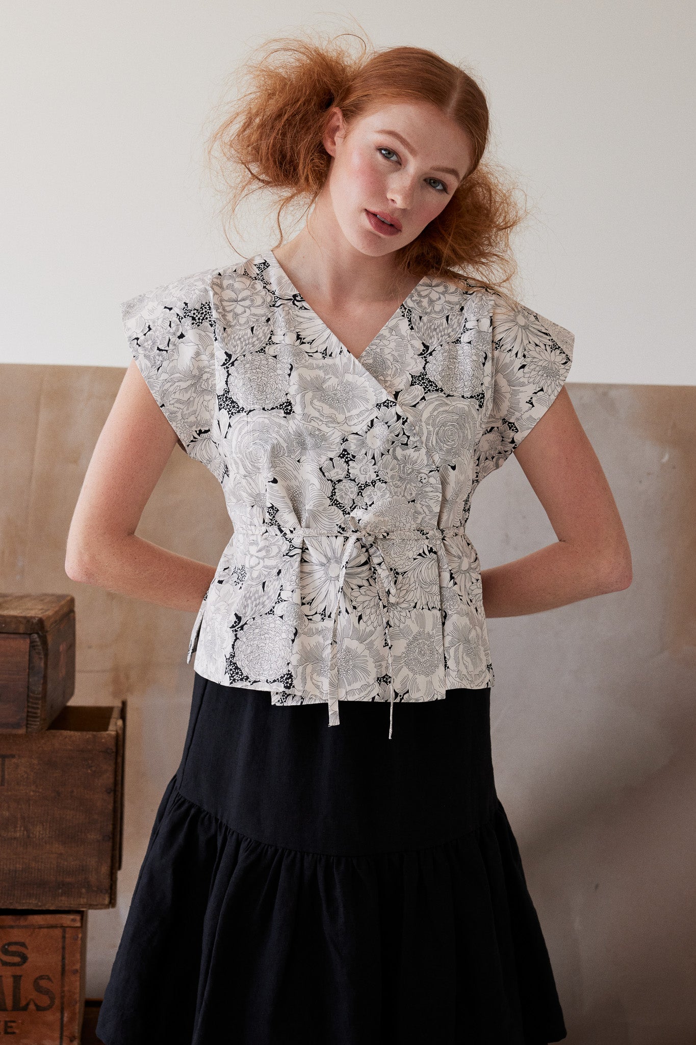 Wren Cross Over Top | English Bloom Liberty