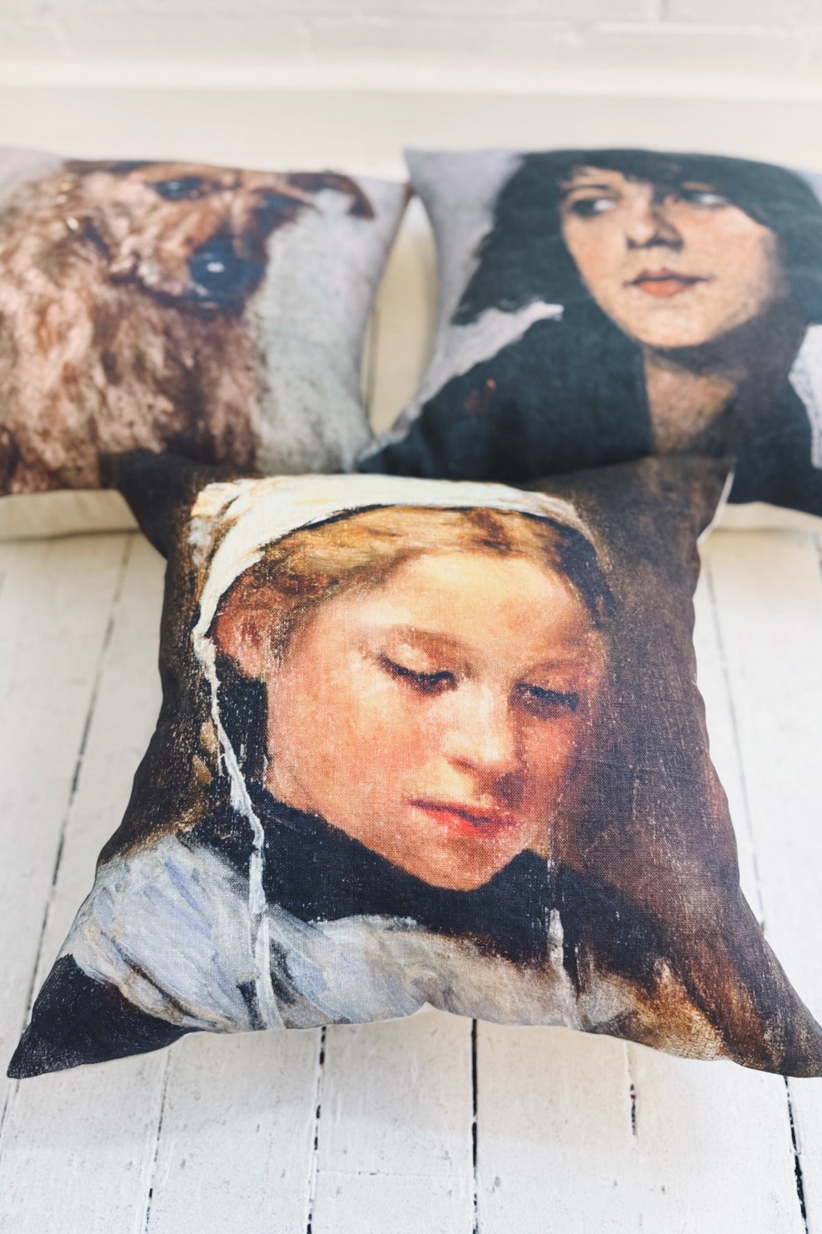 Rabbit Hole | Vintage Print Cushion | Wistful Puppy