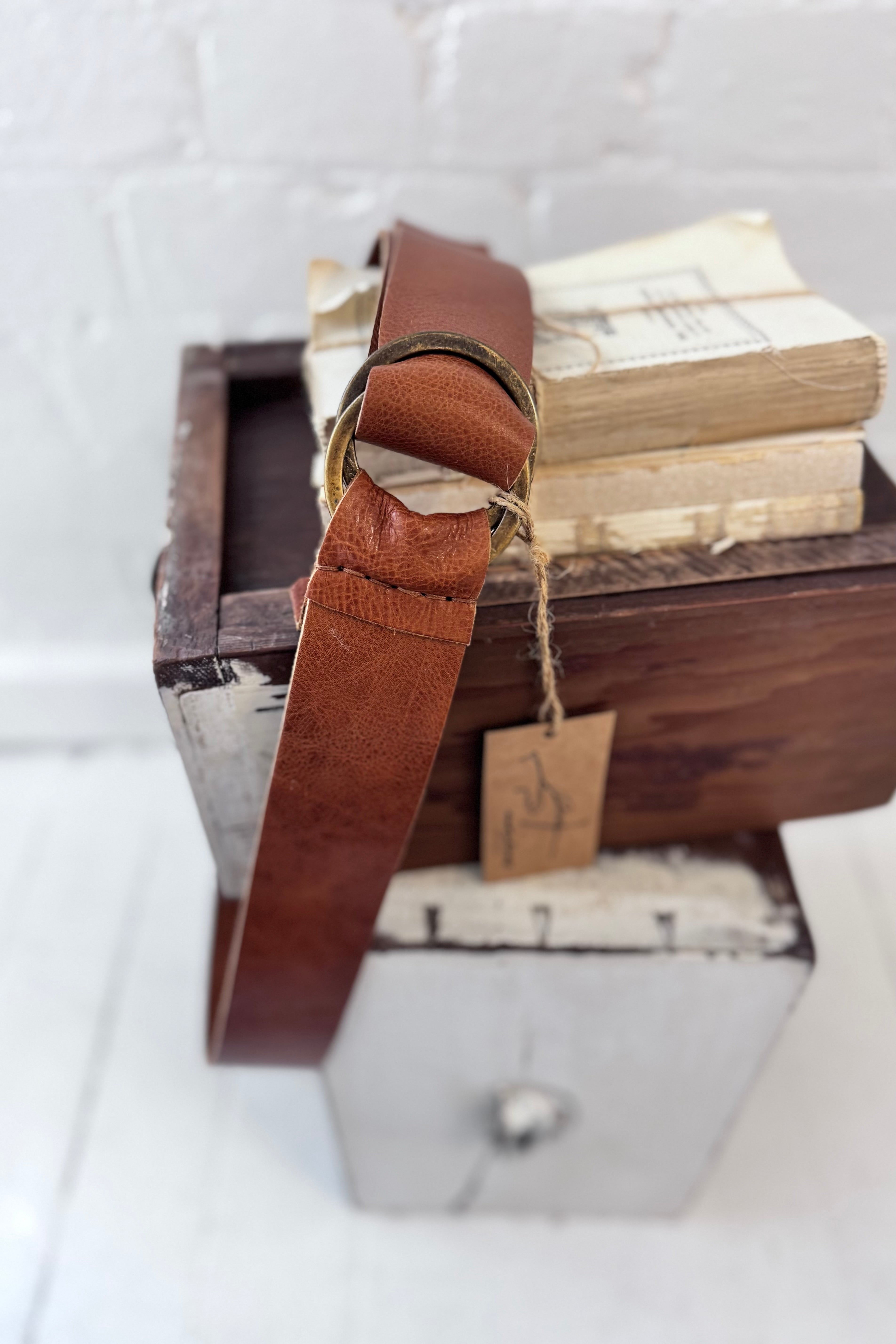 Ink Olives | Leccio Belt | Tan