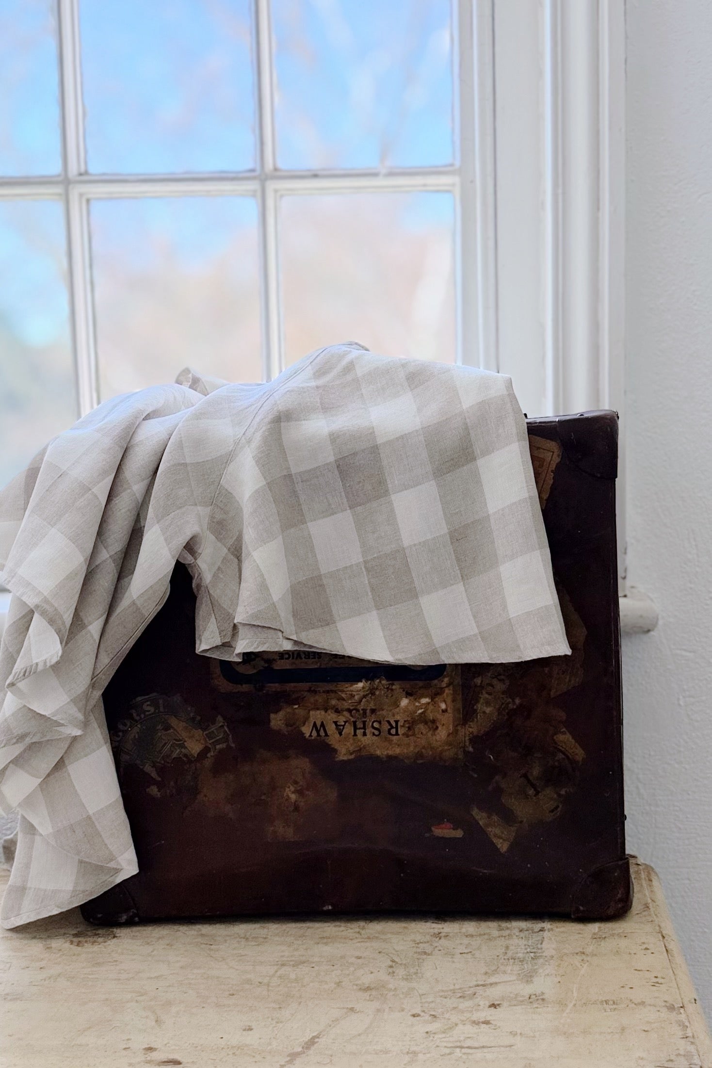 GW | Masie Top | Parchment Check | XS