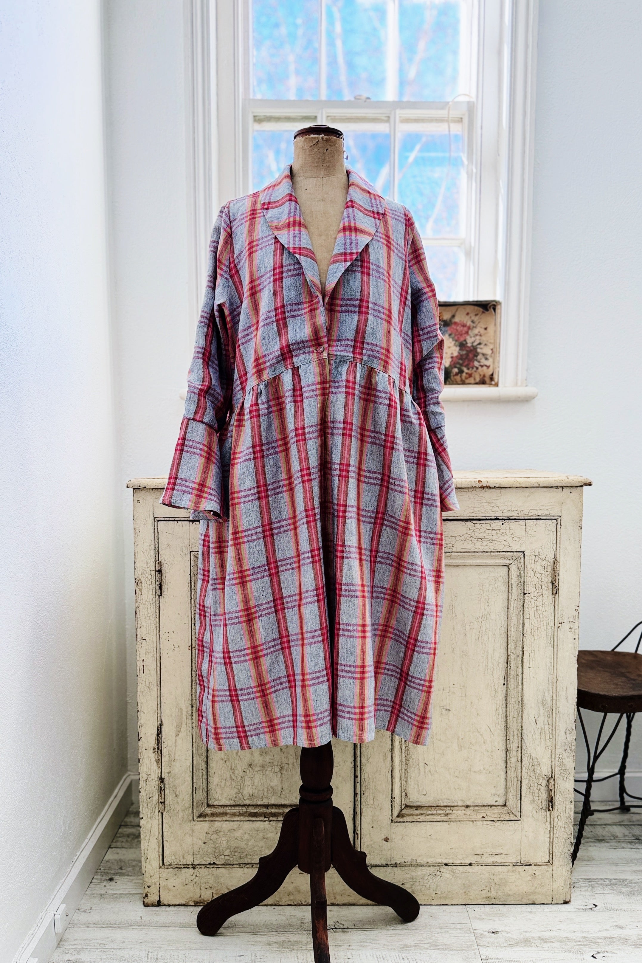 GW |Benni Jacket| Coral Grey Check | S