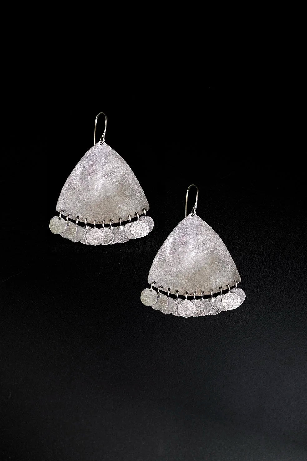 EWA Tribal | Large Biak Earrings | Silver