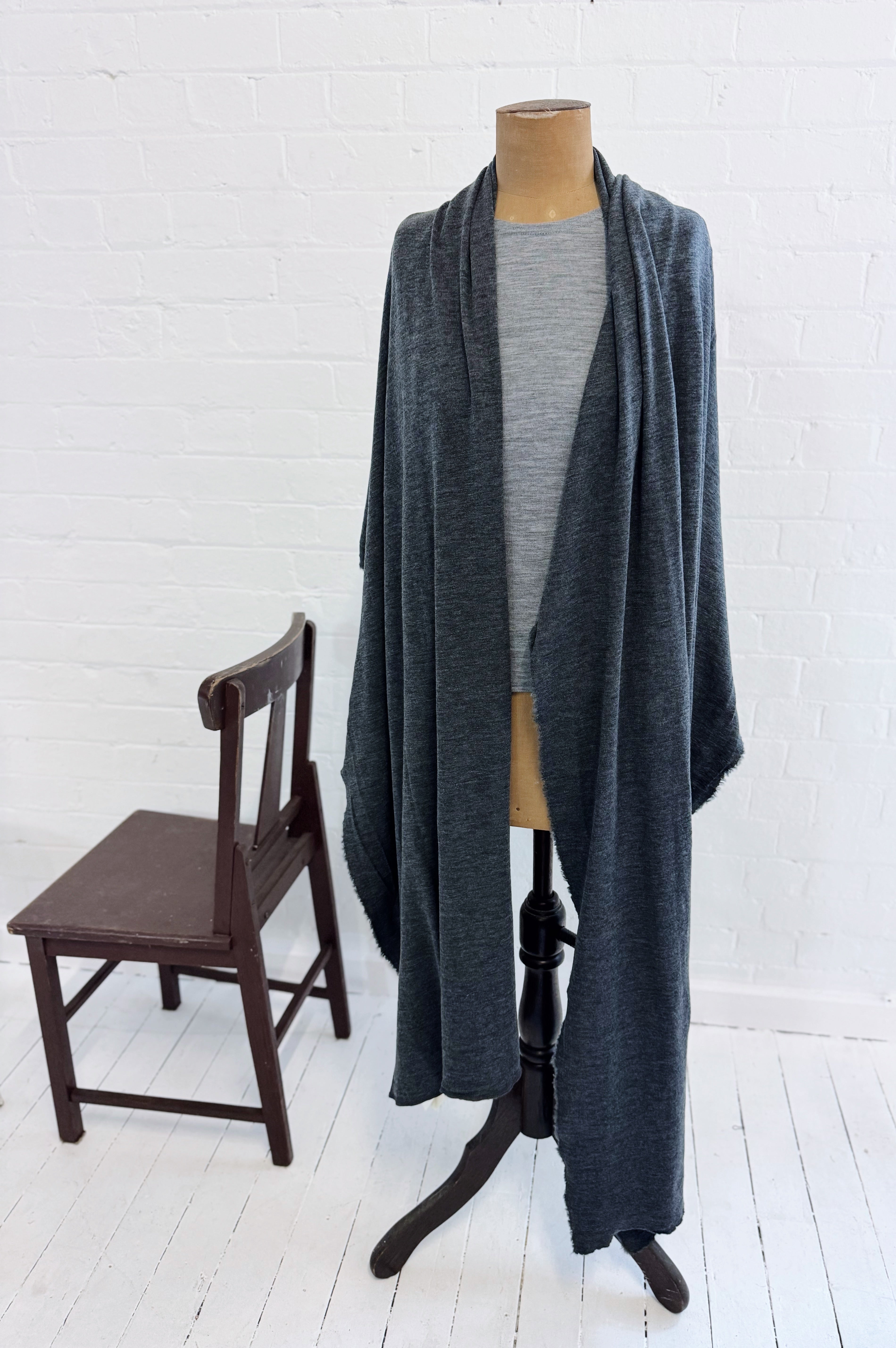 Merino Scarf | Anthracite Melange