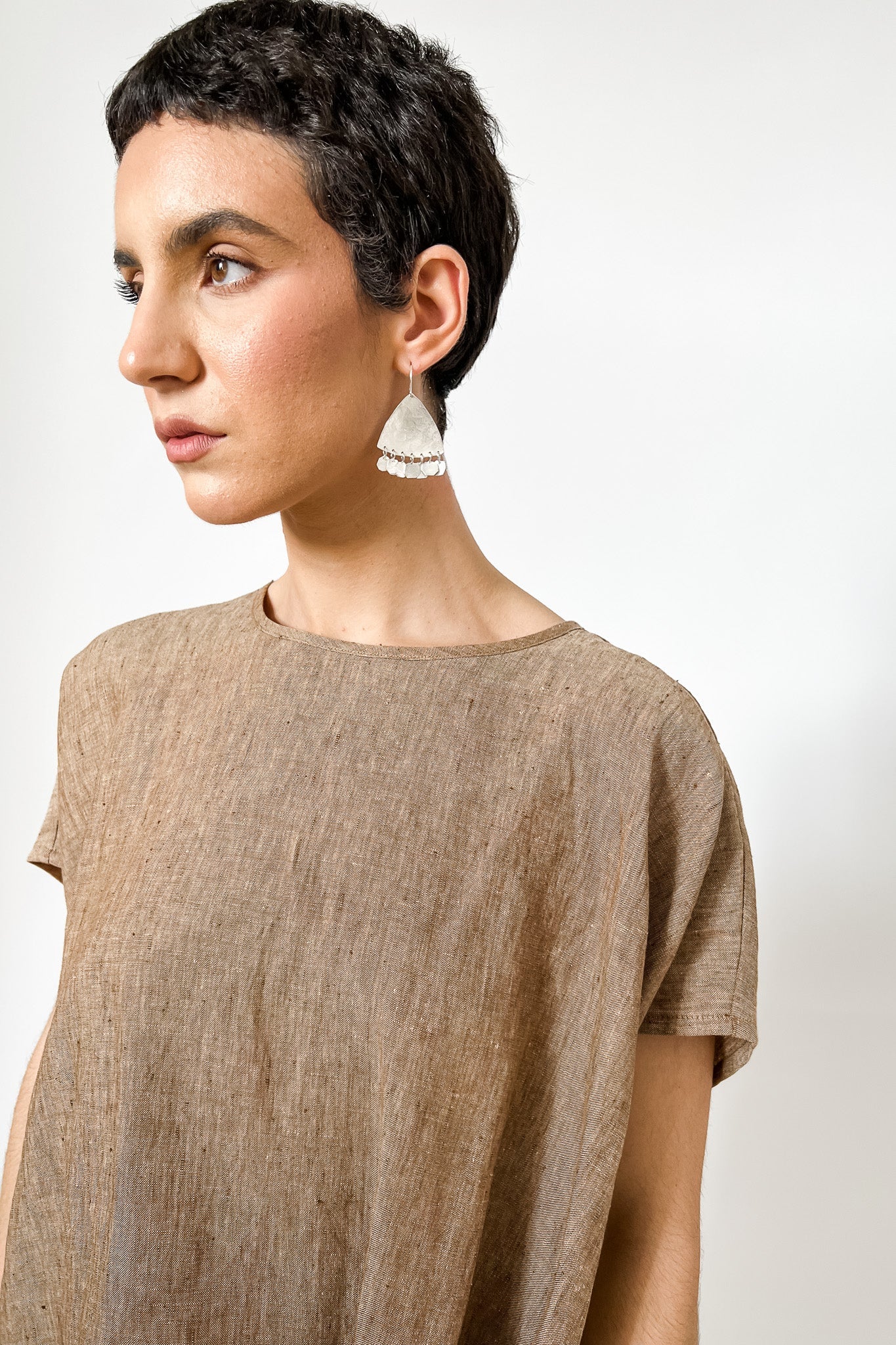 EWA Tribal | Large Biak Earrings | Silver